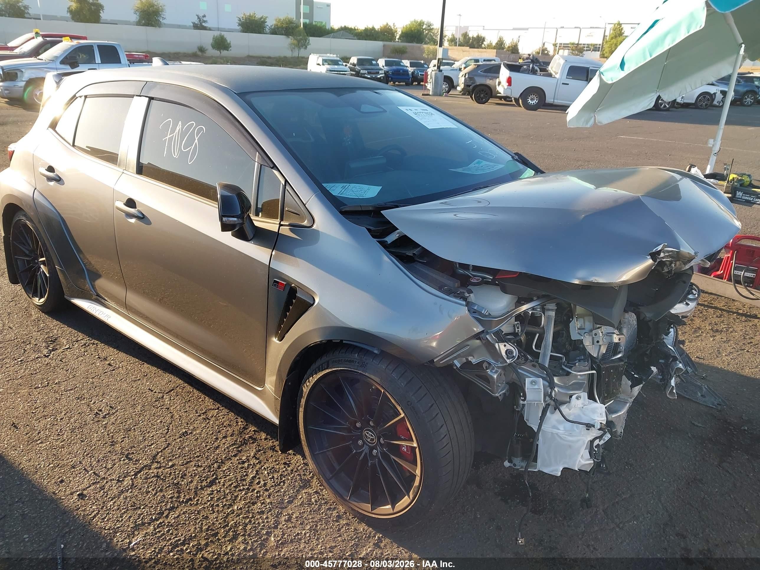 2024 Toyota GR Corolla VIN JTNABAAE6RA009965 — IAAI salvage auction photo