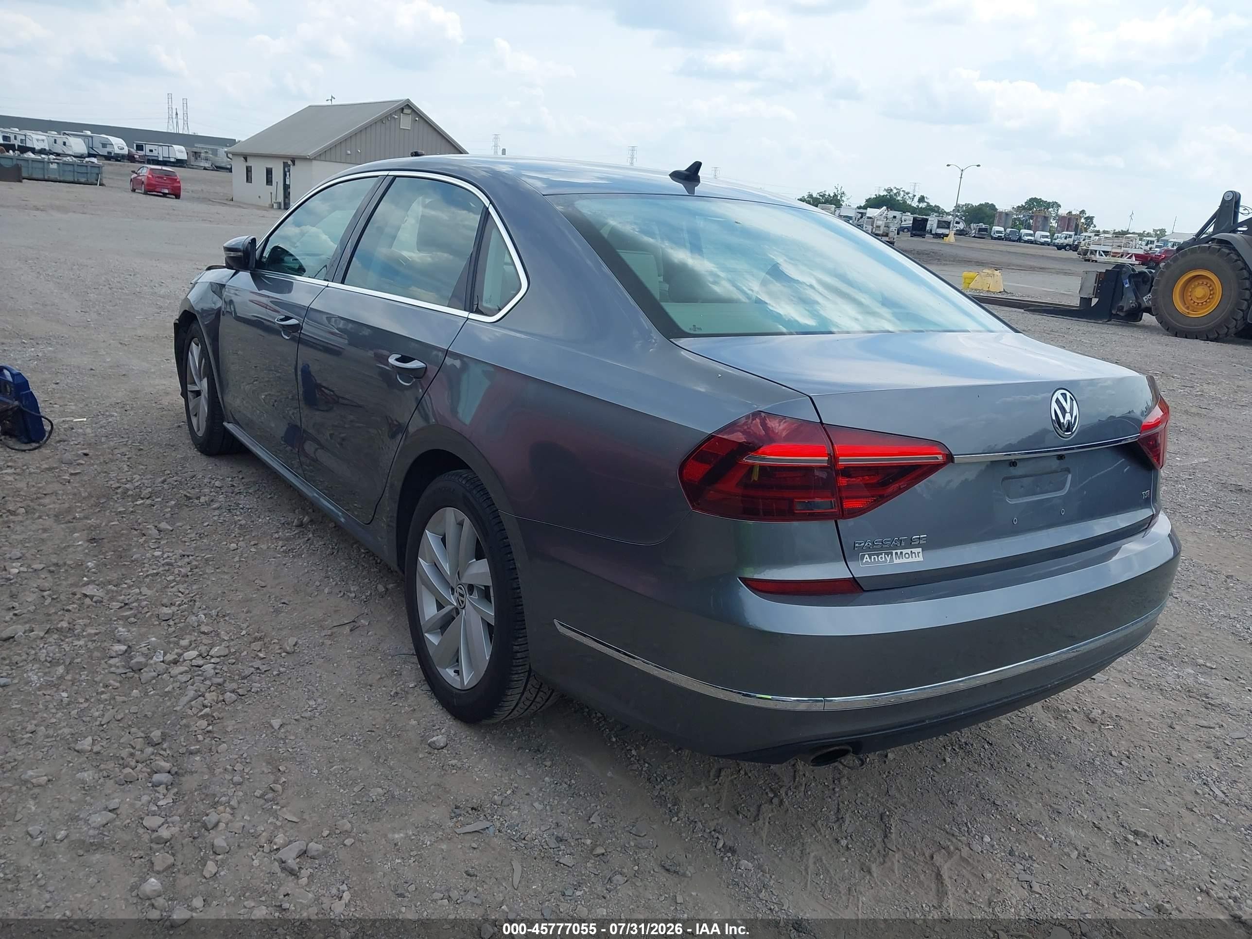2018 Volkswagen Passat VIN 1VWBA7A31JC027891 IAAI salvage auction — Unknown, Wait Title, sold $3,250 on 2026-09-22 (photo 3)