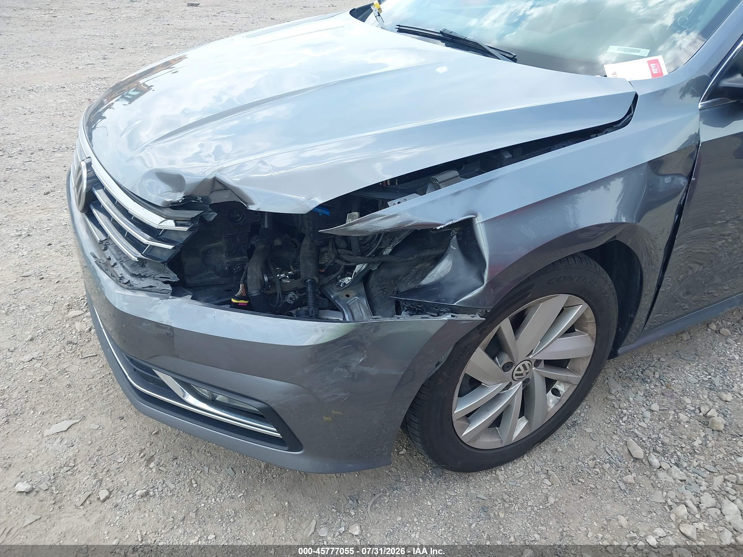 2018 Volkswagen Passat VIN 1VWBA7A31JC027891 IAAI salvage auction — Unknown, Wait Title, sold $3,250 on 2026-09-22 (photo 6)