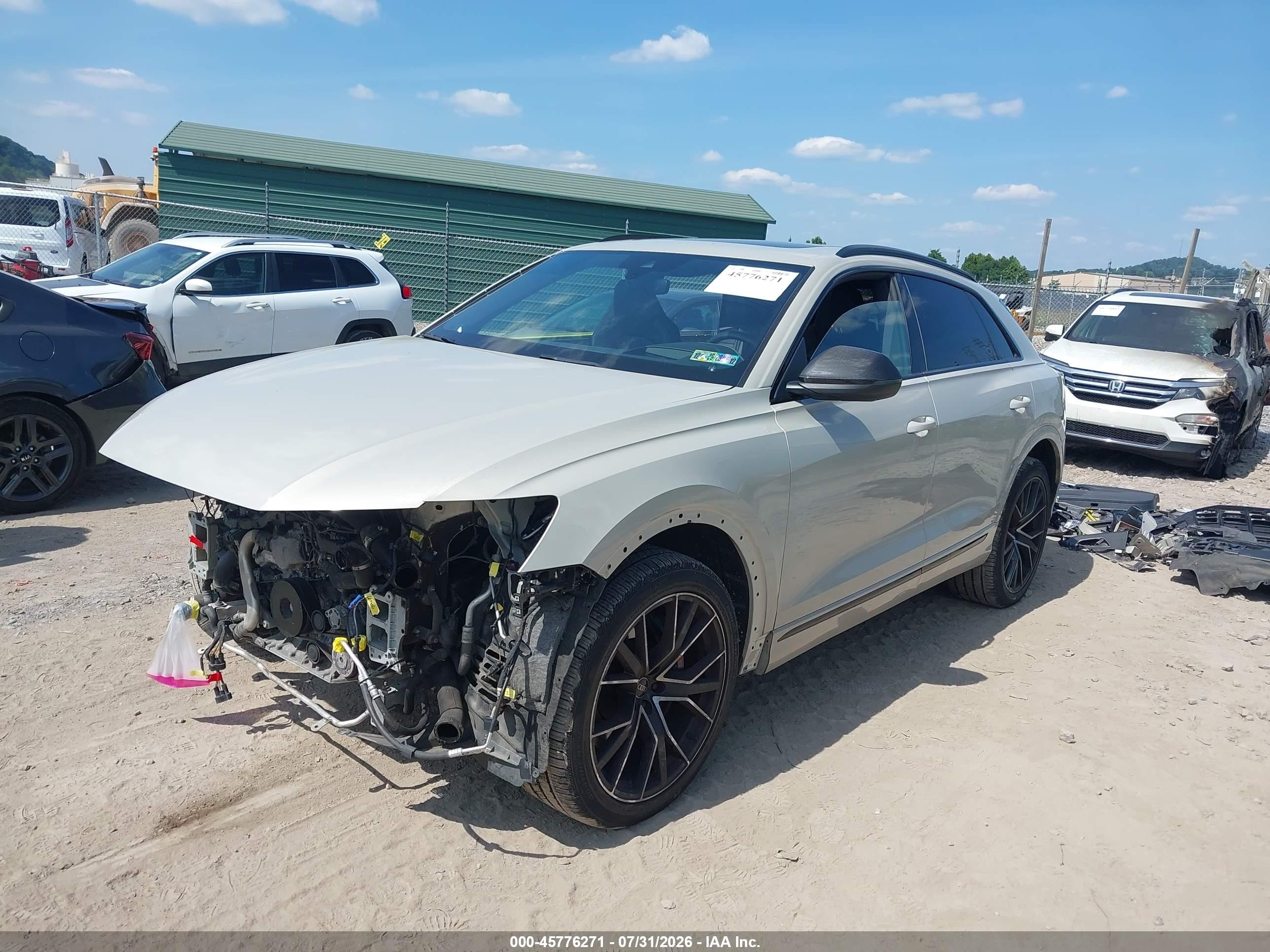 2021 Audi Sq8 VIN WA1CWBF1XMD014083 IAAI salvage auction — Front End, Salvage (Pennsylvania), sold $18,300 on 2026-09-11 (photo 2)