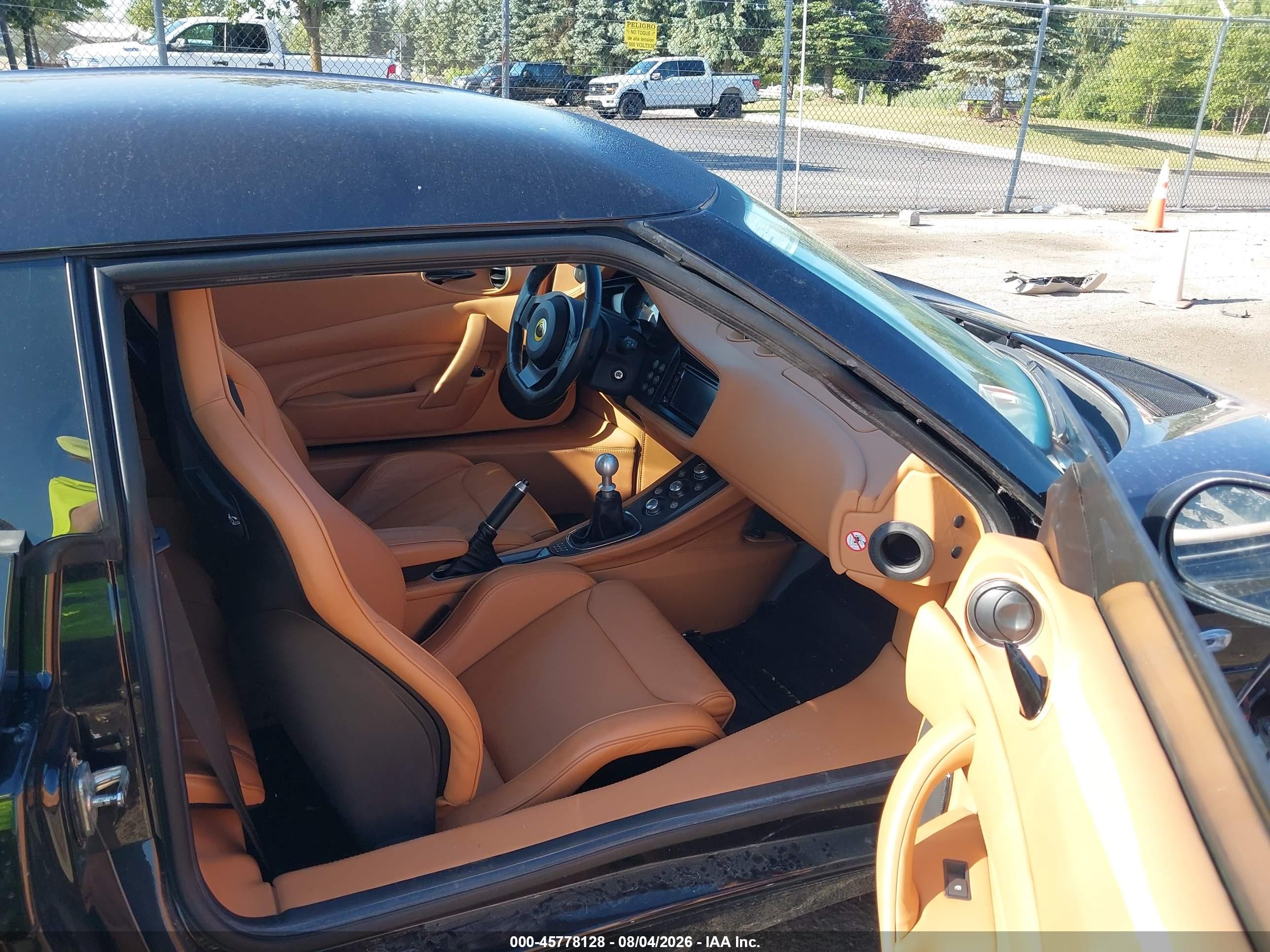 2014 Lotus Evora VIN SCCLMDSU8EHA10035 IAAI salvage auction — Front End, Clear (Michigan), sold $16,900 on 2026-08-27 (photo 5)