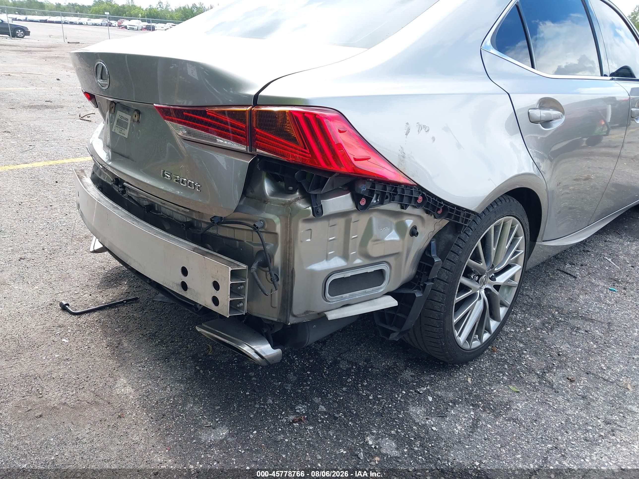 2017 Lexus VIN JTHBA1D24H5054101 IAAI salvage auction — Rear End, Rebuildable (Florida), sold $6,775 on 2026-09-12 (photo 6)