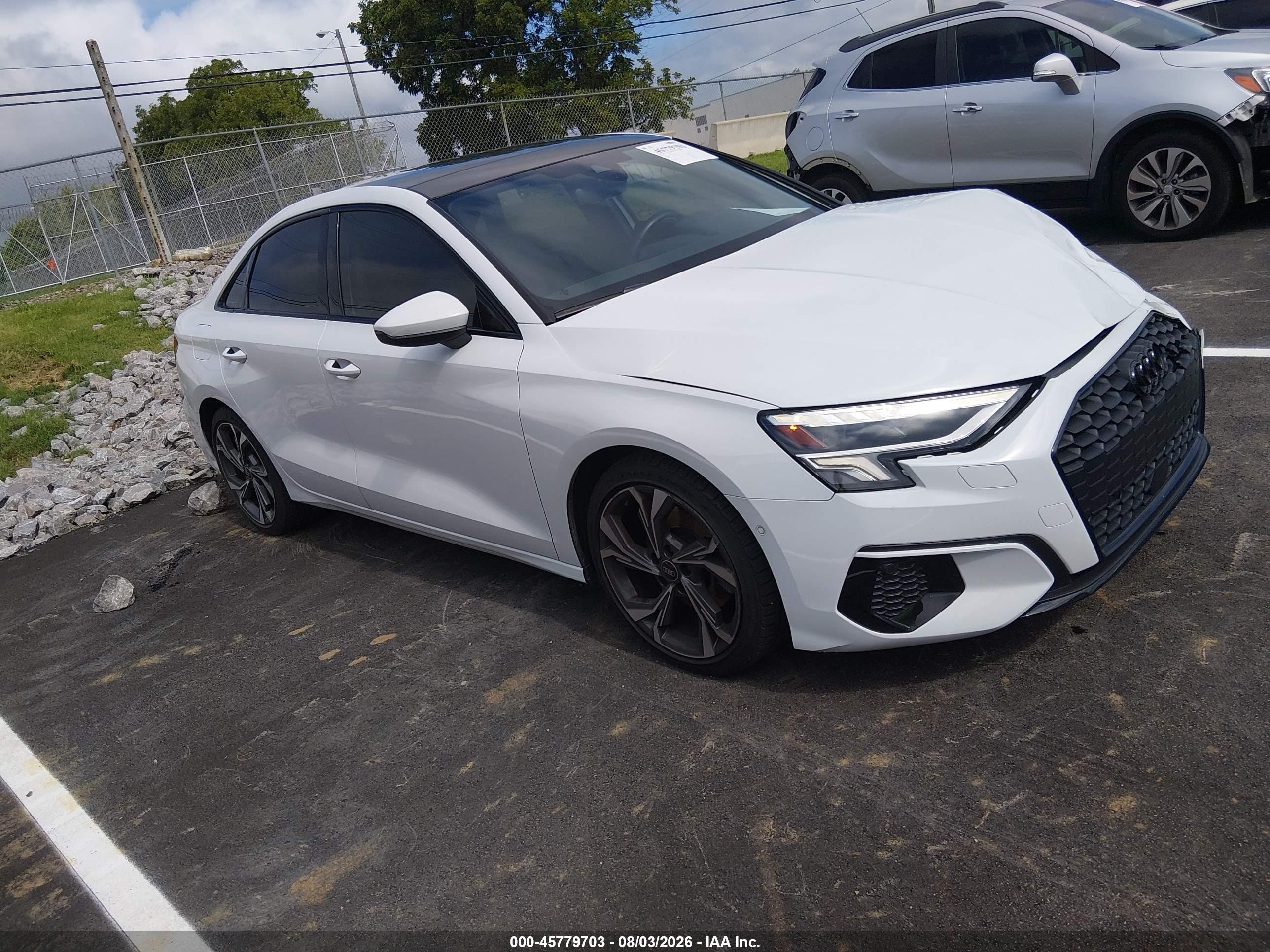 2023 Audi A3 VIN WAUBUDGY9PA086734 — IAAI salvage auction photo