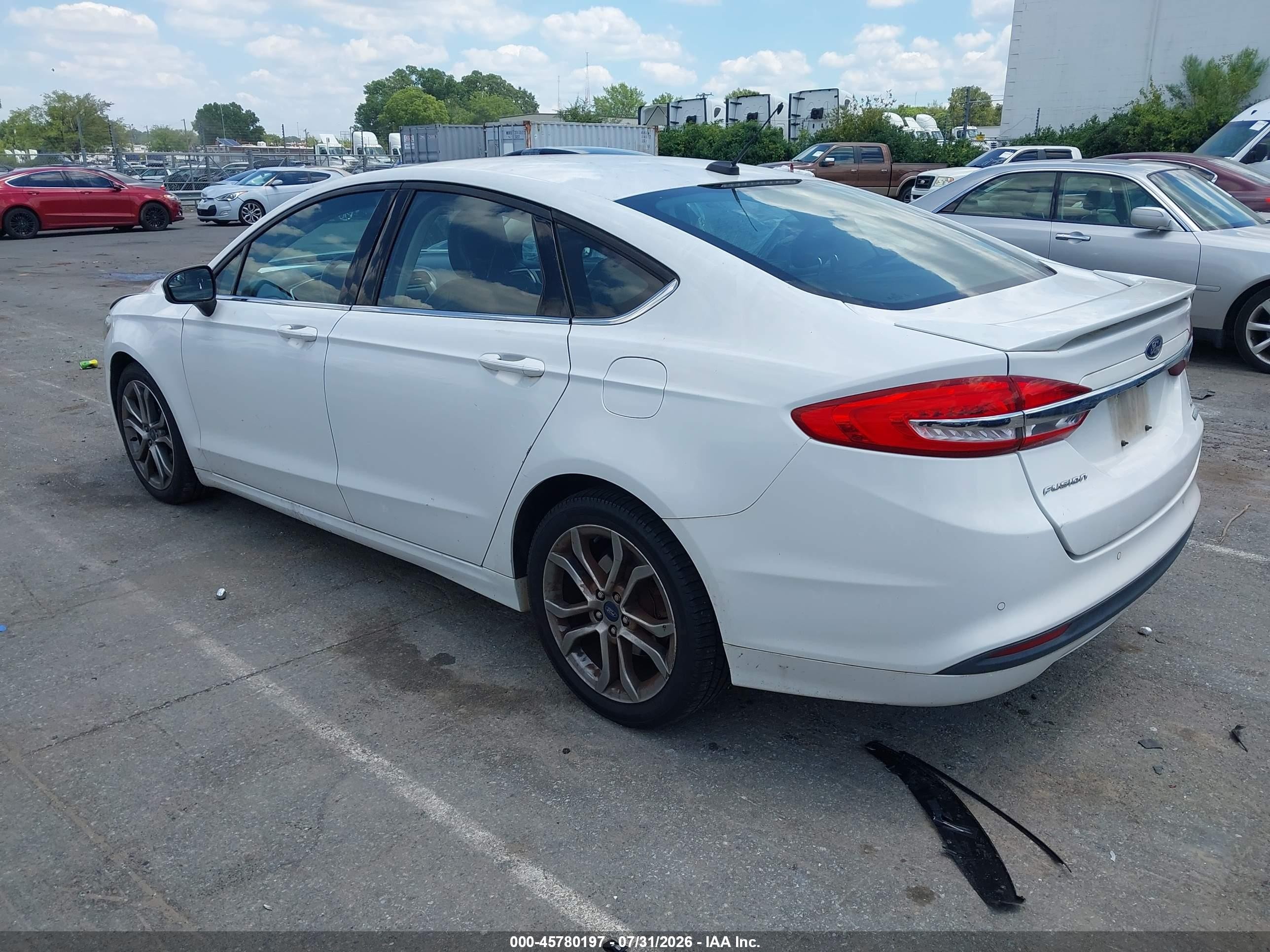 2017 Ford Fusion VIN 3FA6P0HD2HR256865 IAAI salvage auction — Unknown, Salvage (North Carolina), sold $1,800 on 2026-10-04 (photo 3)