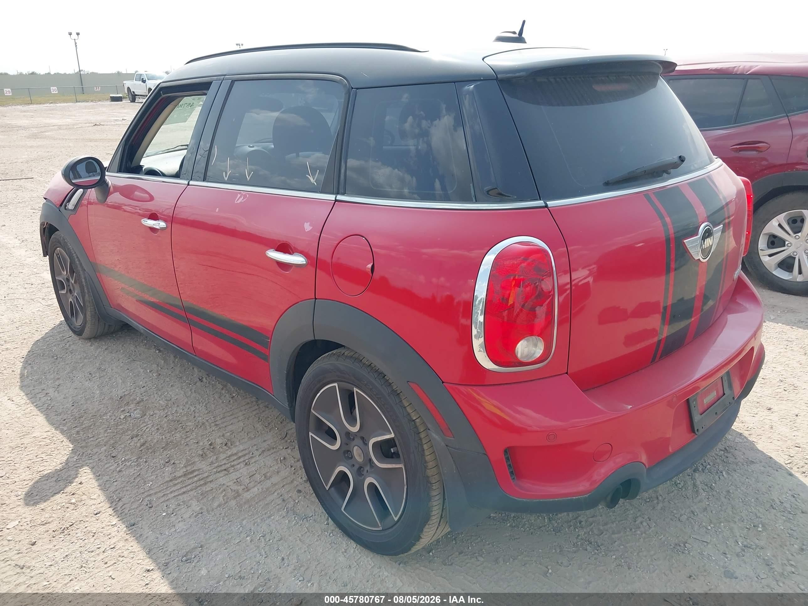 2012 Mini Cooper VIN WMWZC3C55CWL87814 IAAI salvage auction — Front End, Original (Texas), sold $1,050 on 2026-09-13 (photo 3)