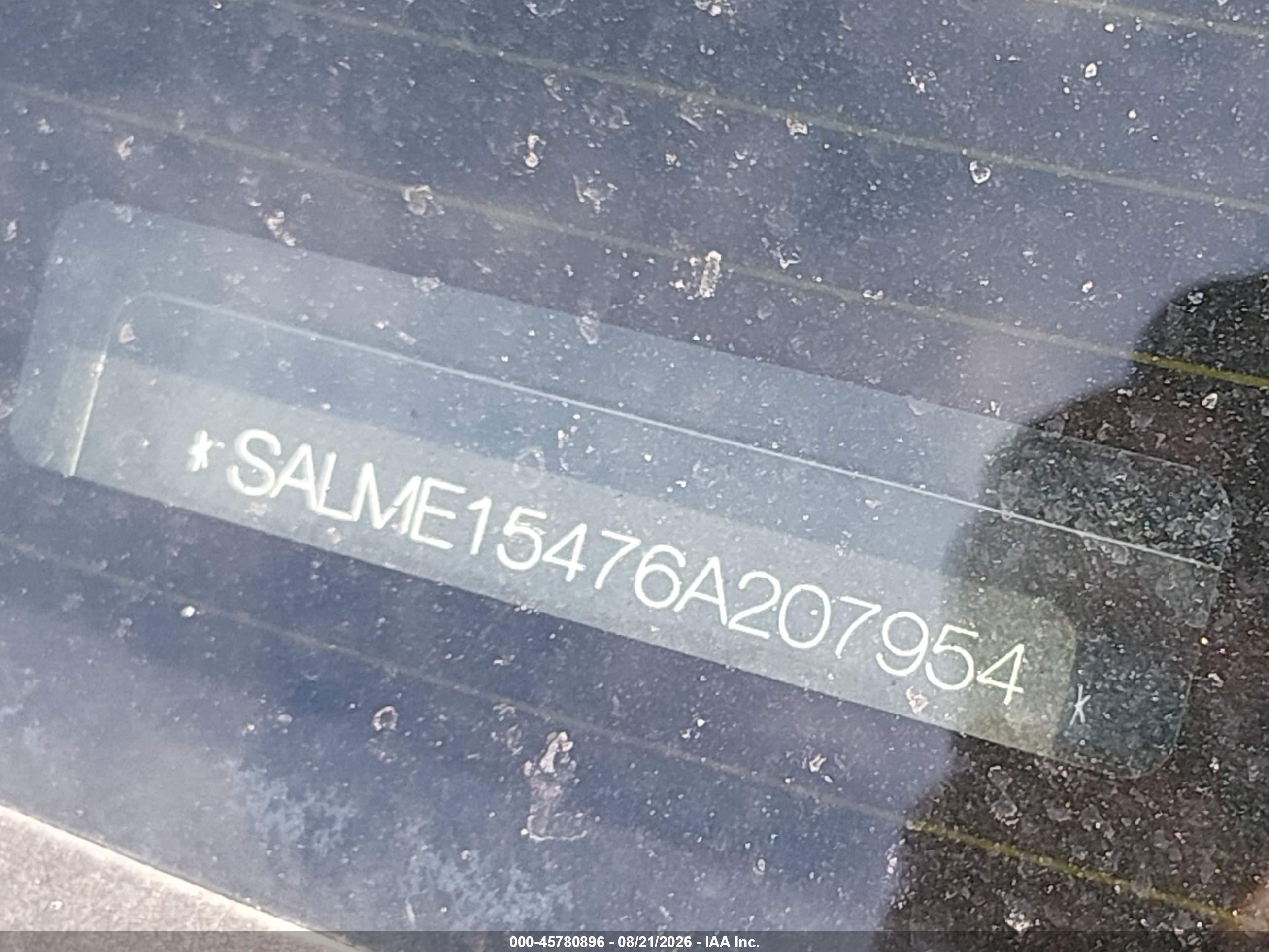 2006 Land rover RANGE ROVER VIN SALME15476A207954 IAAI salvage auction — Normal Wear, Regular (Nevada), sold $275 on 2026-09-11 (photo 9)