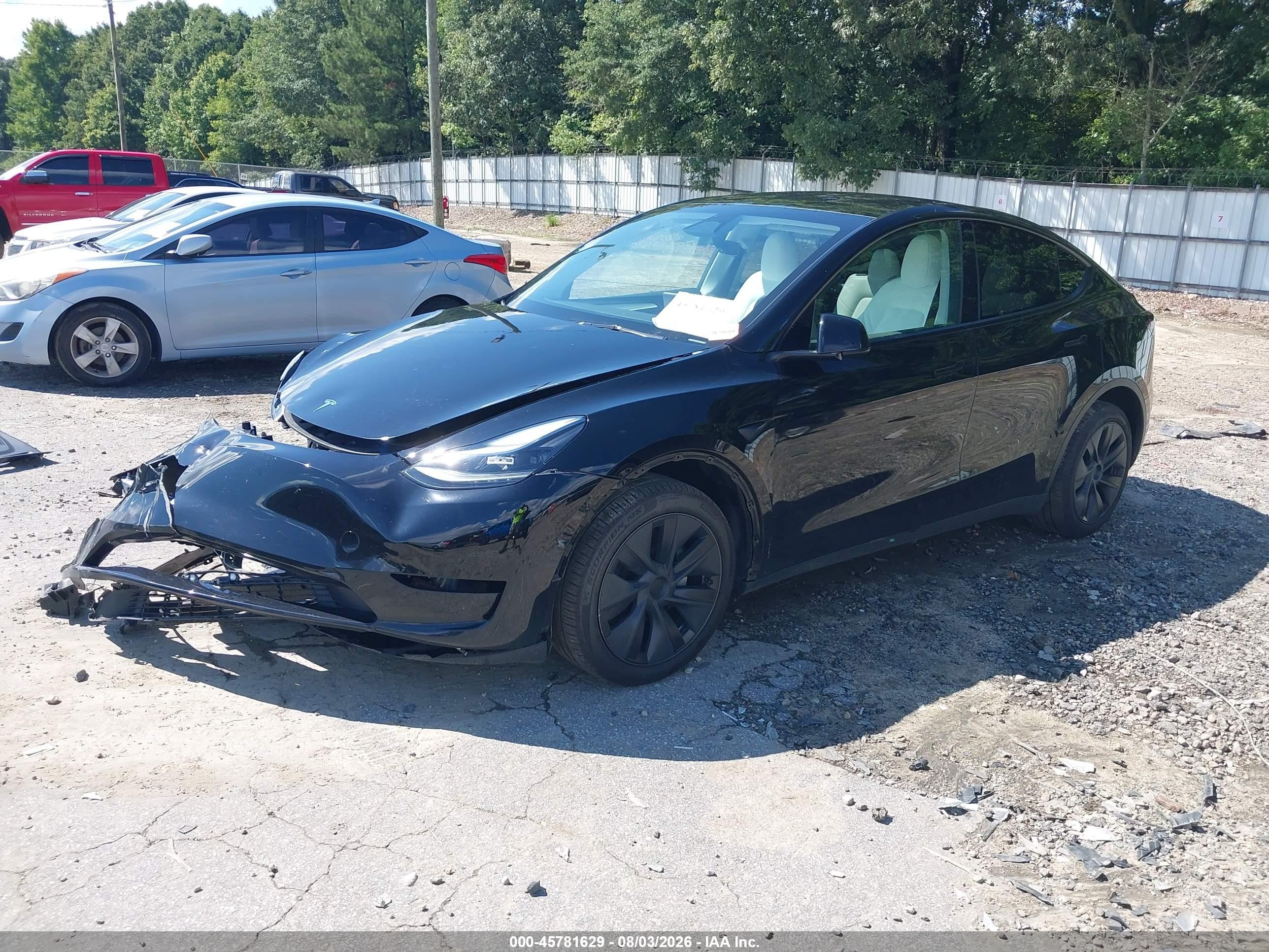 2025 Tesla Model Y VIN 7SAYGDEE5SA359391 IAAI salvage auction — Front End, Salvage (Georgia), sold $16,000 on 2026-09-12 (photo 2)