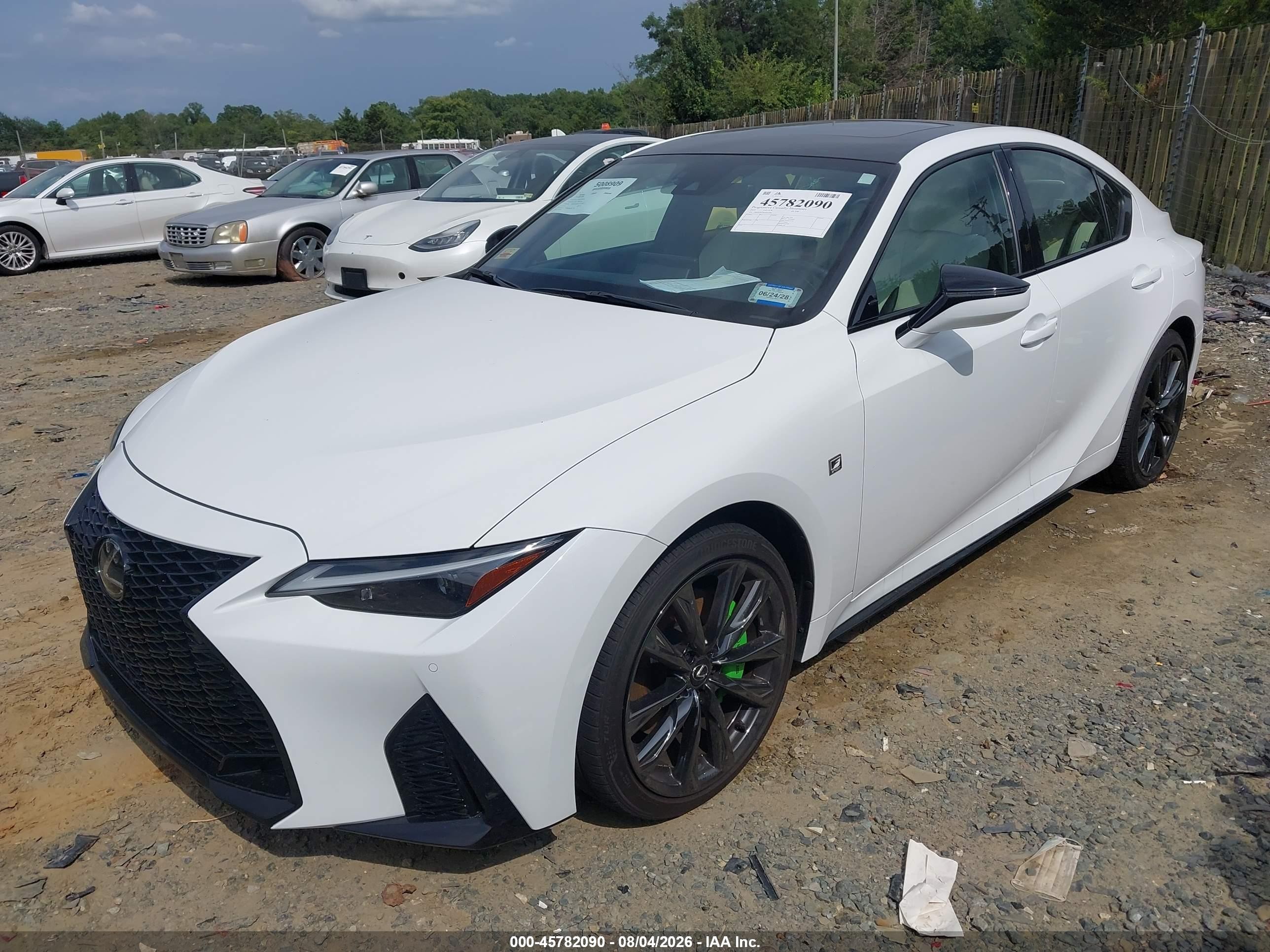2024 Lexus IS 350 VIN JTHGZ1E22R5037196 IAAI salvage auction — Side, Salvage (Virginia), sold $24,100 on 2026-08-27 (photo 2)