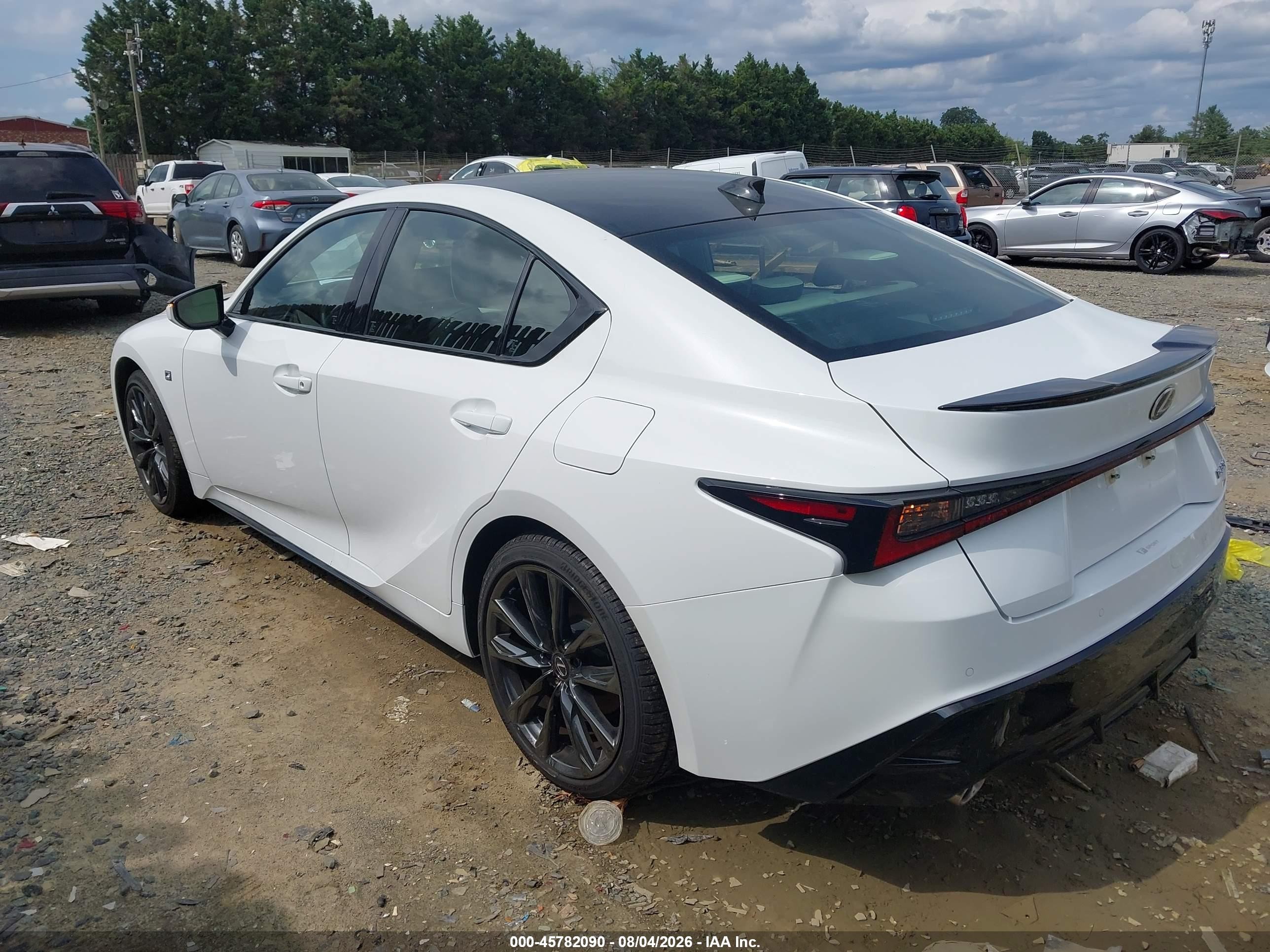2024 Lexus IS 350 VIN JTHGZ1E22R5037196 IAAI salvage auction — Side, Salvage (Virginia), sold $24,100 on 2026-08-27 (photo 3)