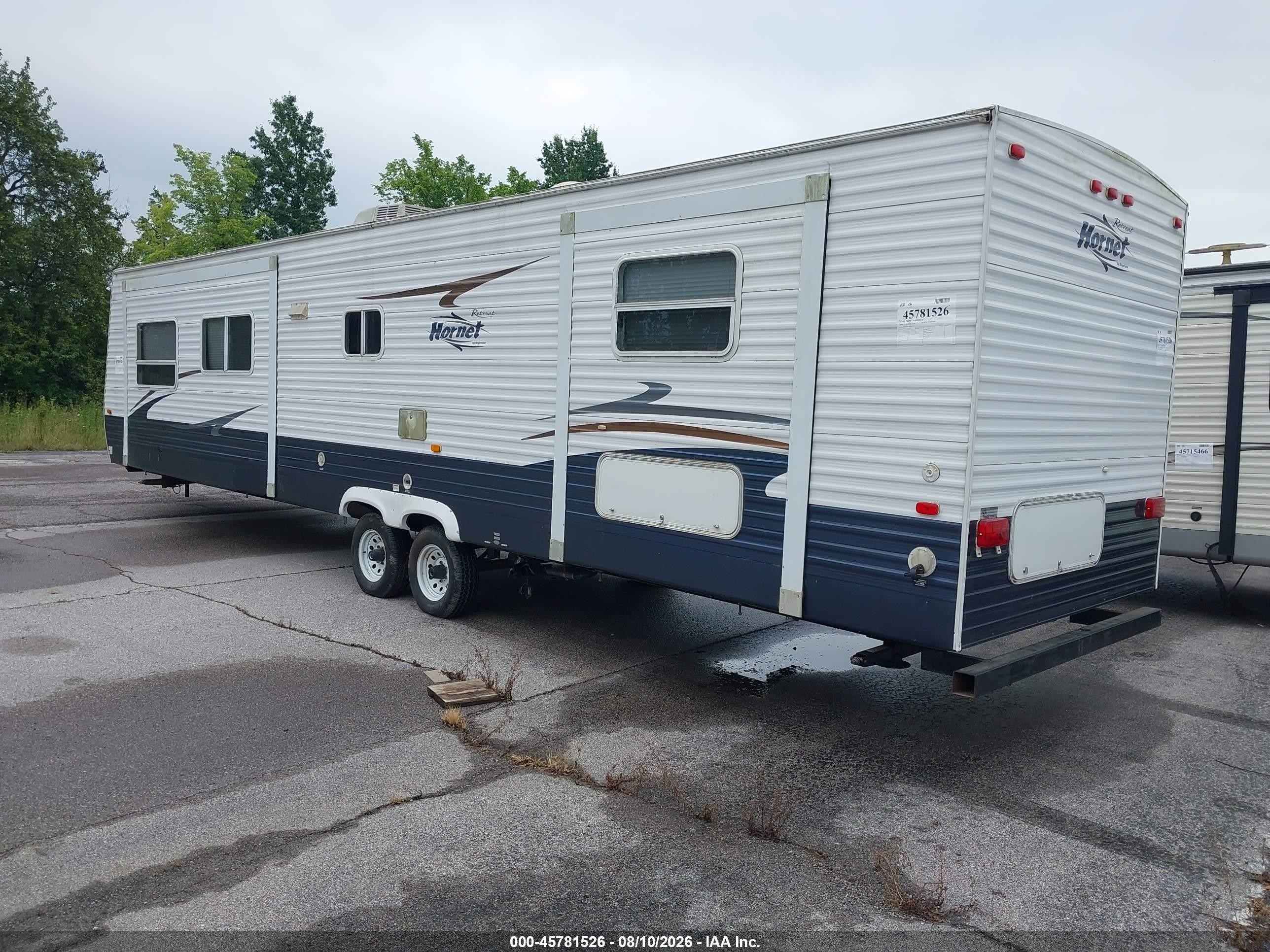 2008 Keystone Hornet VIN 4YDT38F2487201279 IAAI salvage auction — Top/Roof, Salvage (Illinois), sold $2,500 on 2026-09-25 (photo 3)