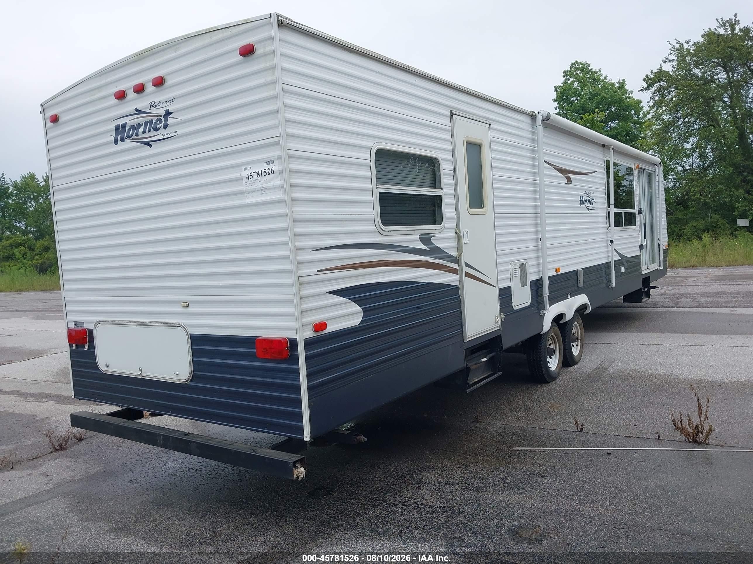 2008 Keystone Hornet VIN 4YDT38F2487201279 IAAI salvage auction — Top/Roof, Salvage (Illinois), sold $2,500 on 2026-09-25 (photo 4)