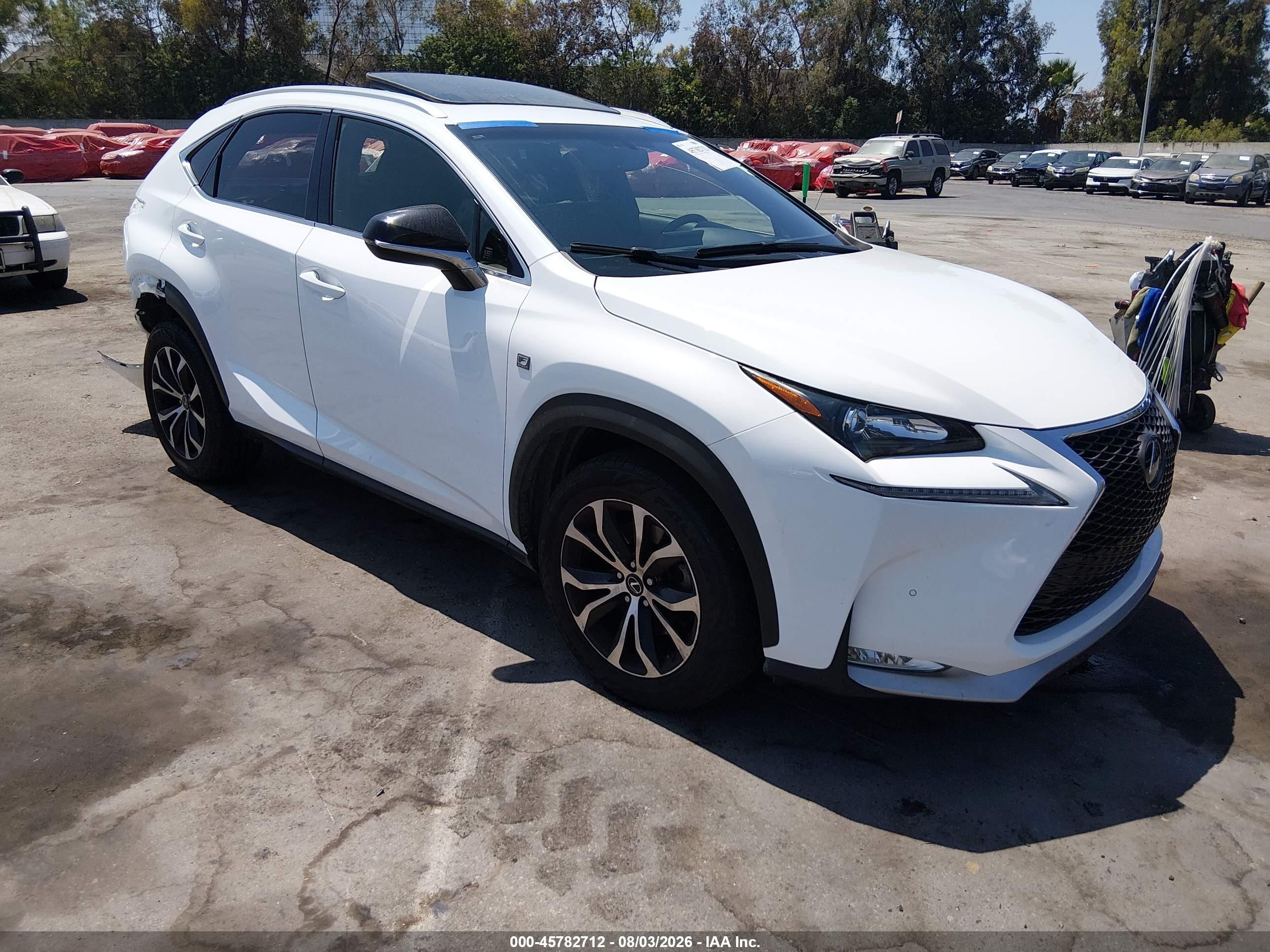 2017 Lexus NX 200t VIN JTJYARBZ1H2085072 — IAAI salvage auction photo