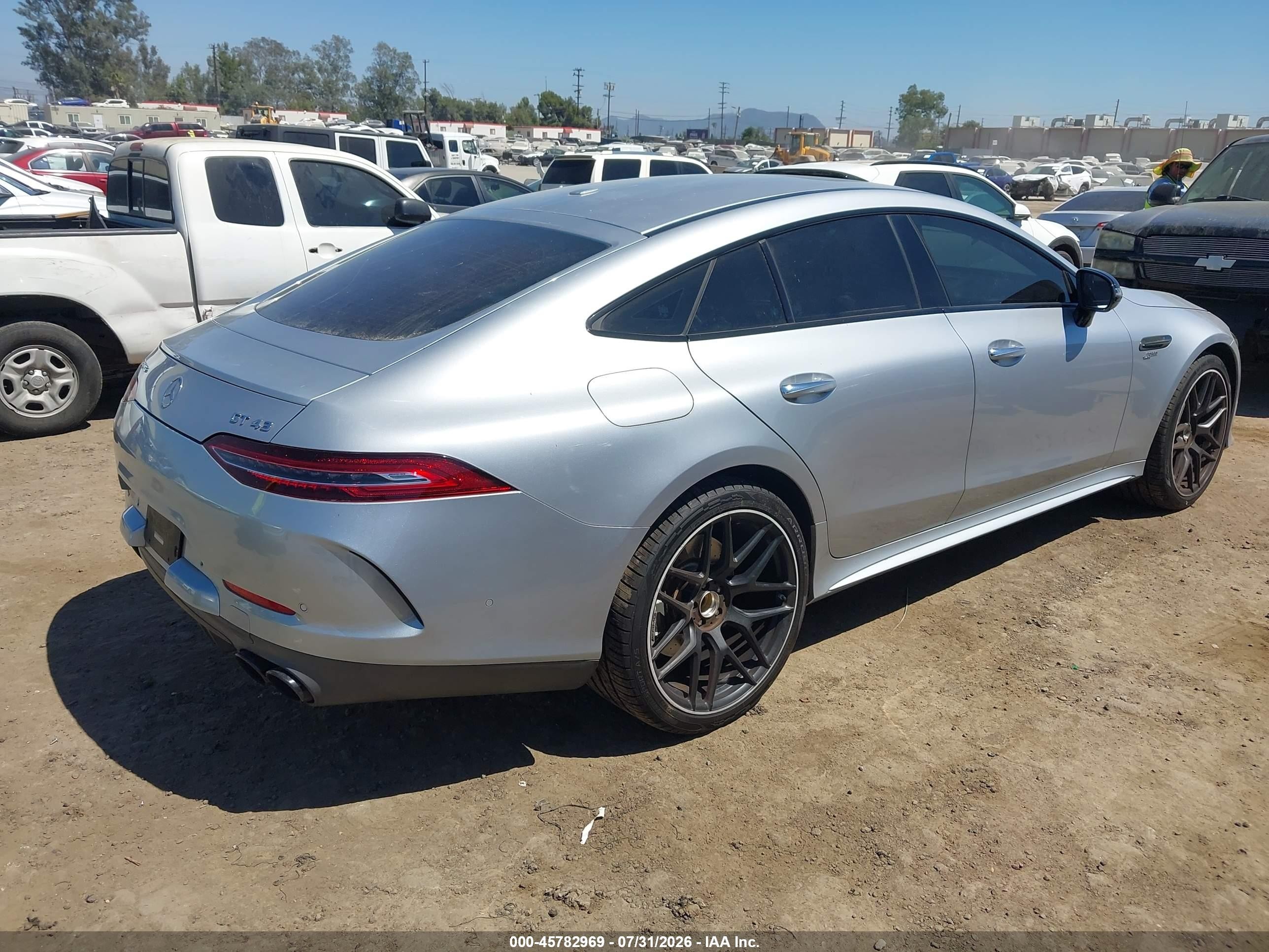 2021 Mercedes-Benz AMG-Class VIN W1K7X5KB8MA042119 IAAI salvage auction — Undercarriage, Salvage (California), sold $26,000 on 2026-09-16 (photo 4)