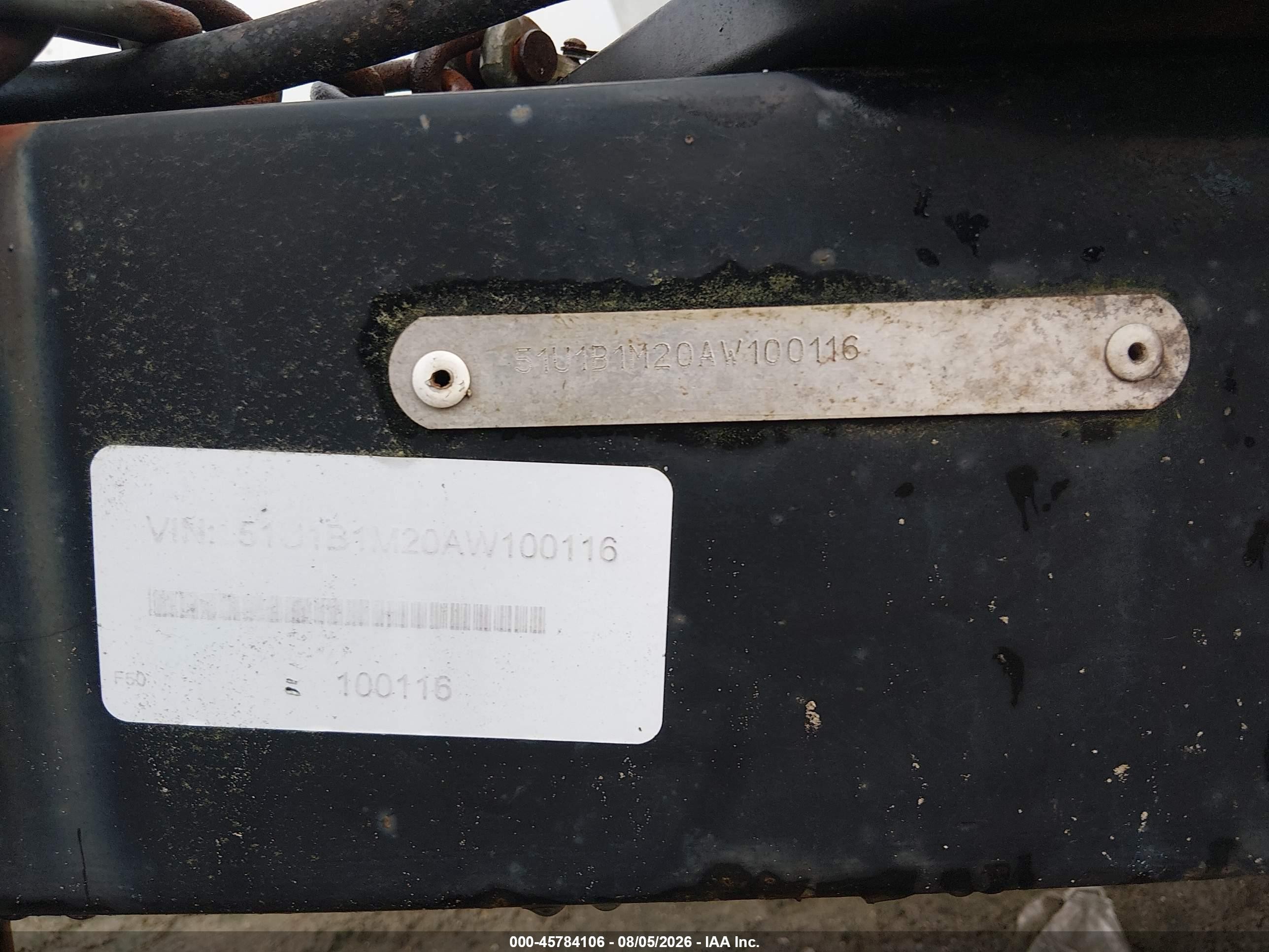 2010 Holiday Rambler Holiday Rambler VIN 51U1B1M20AW100116 IAAI salvage auction — Normal Wear, Clear (Georgia), sold $900 on 2026-08-18 (photo 9)