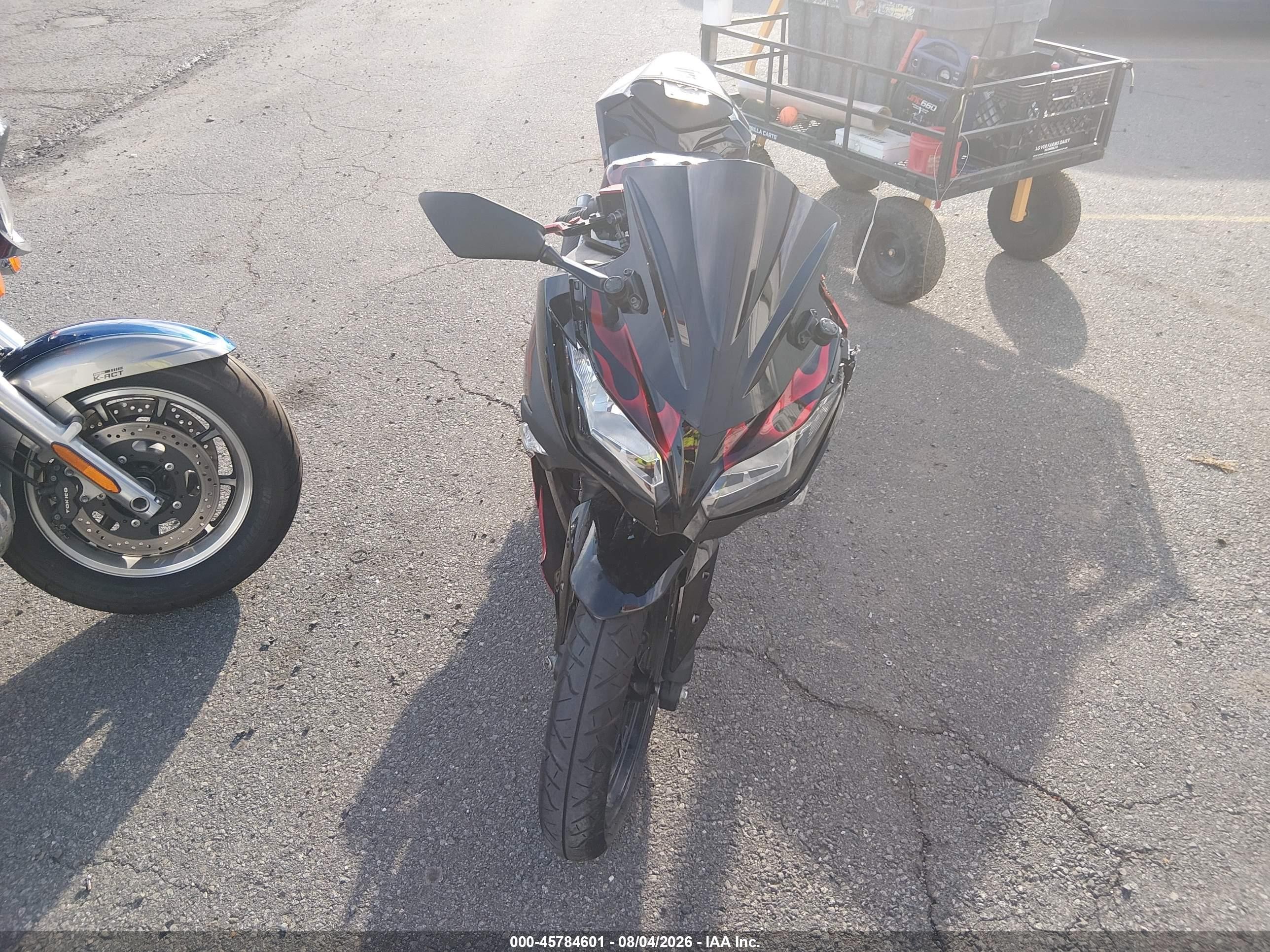 2013 Kawasaki Ninja VIN JKAEX8A19DDA08326 IAAI salvage auction — Side, Clear (Virginia), sold $425 on 2026-09-09 (photo 5)