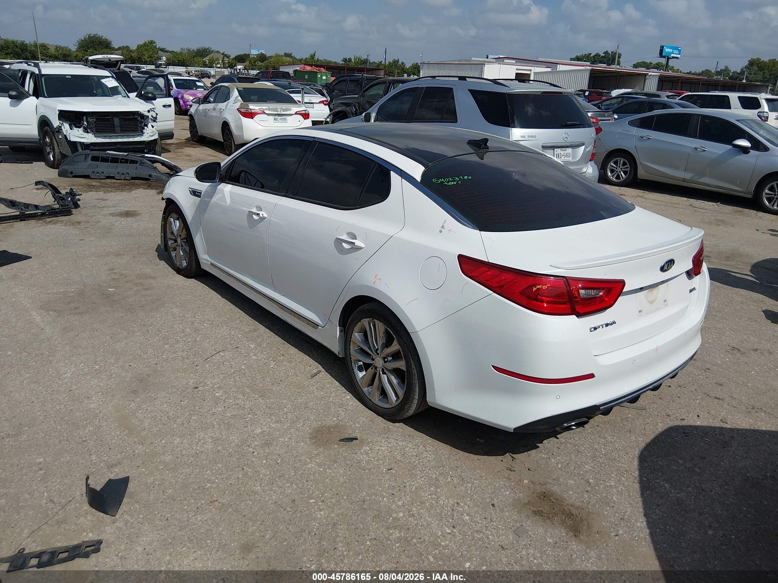 2014 Kia Optima VIN 5XXGR4A67EG290273 IAAI salvage auction — Front End, Original (Texas), sold $650 on 2026-09-09 (photo 3)