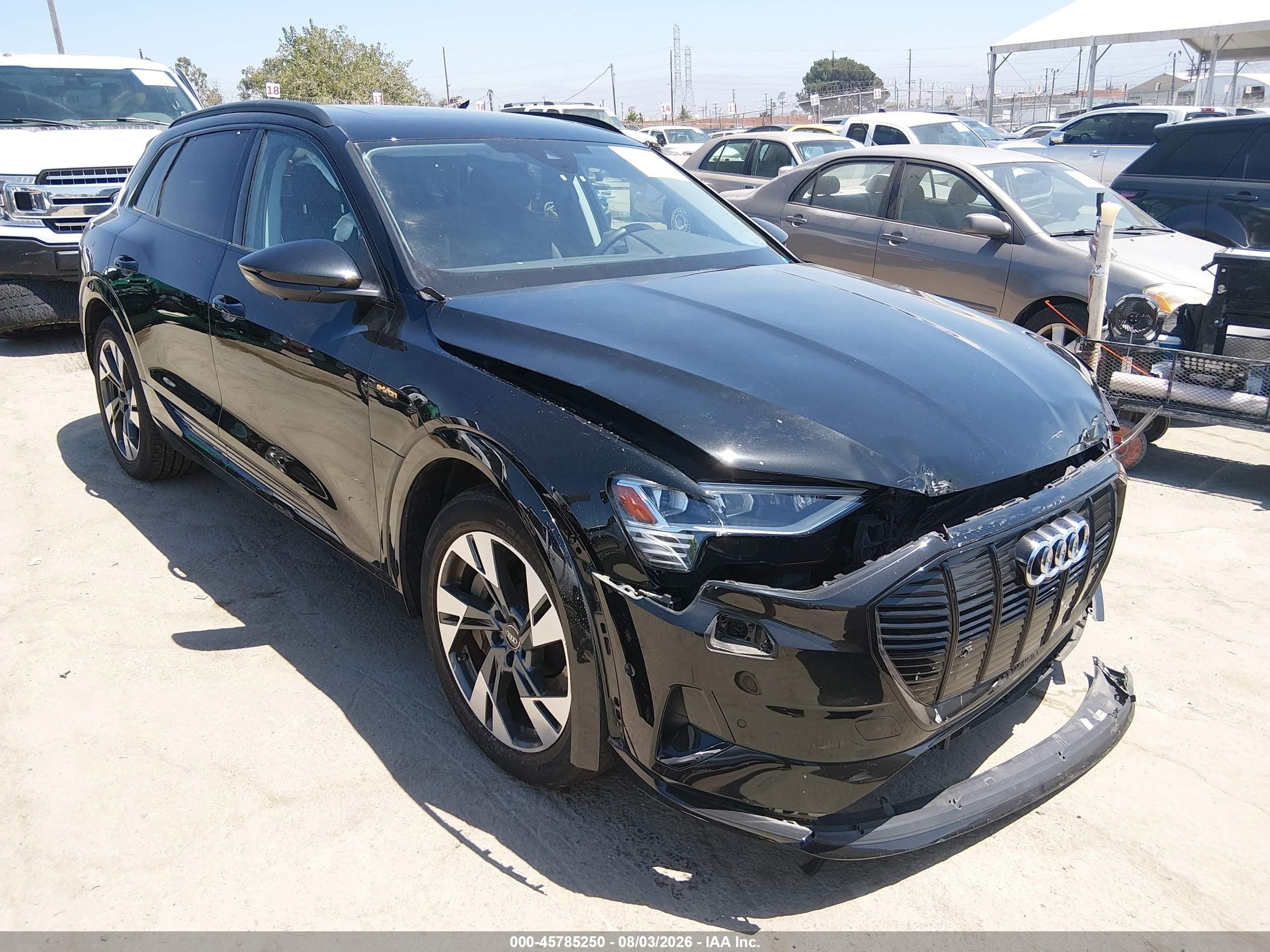 2022 Audi E-tron VIN WA1AABGE9NB023720 IAAI salvage auction — Front End, Salvage (California), sold $12,100 on 2026-10-05 (photo 1)