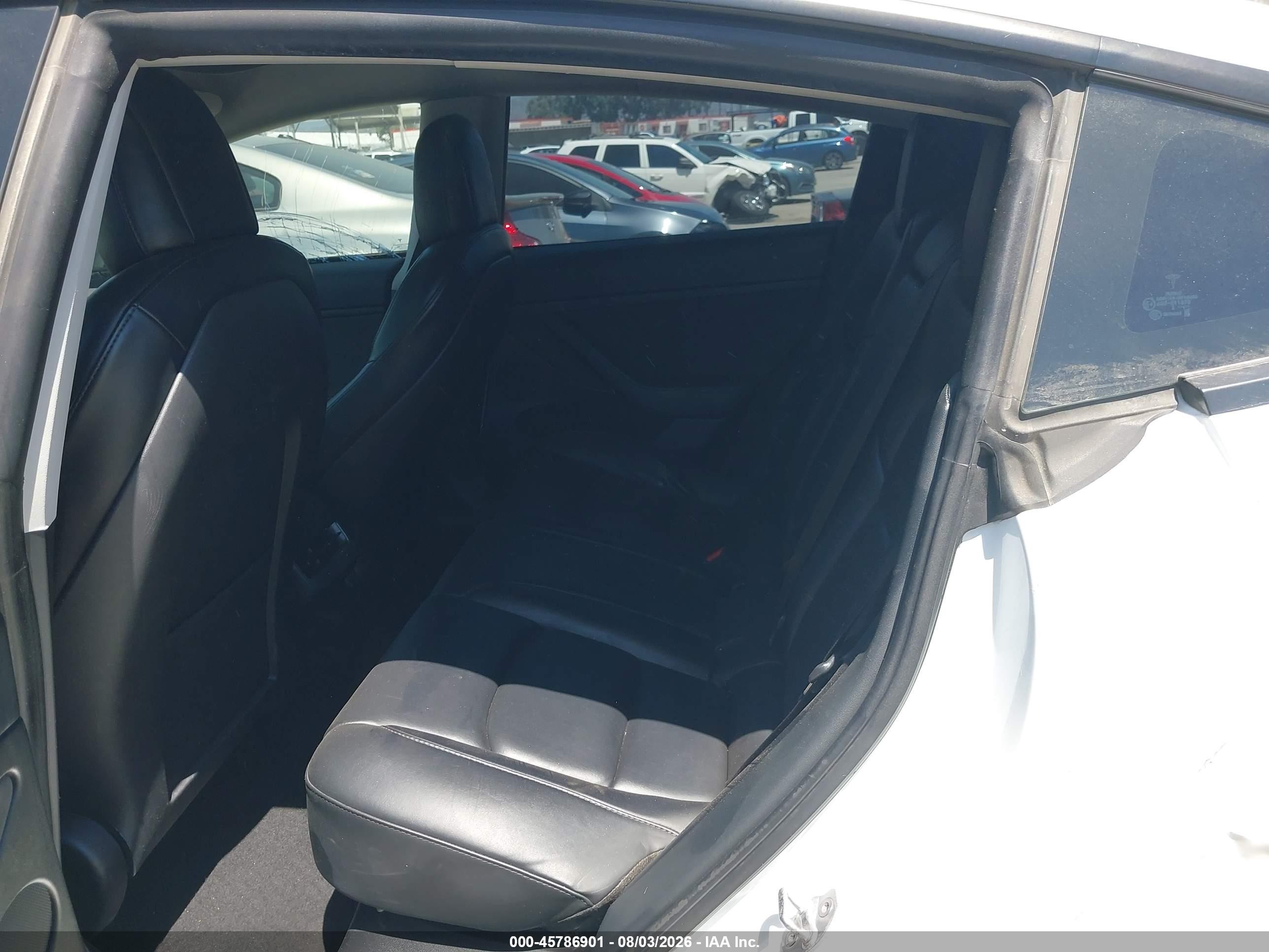 2022 Tesla Model 3 VIN 5YJ3E1EA0NF199159 IAAI salvage auction — Side, Salvage (California), sold $3,750 on 2026-09-27 (photo 8)