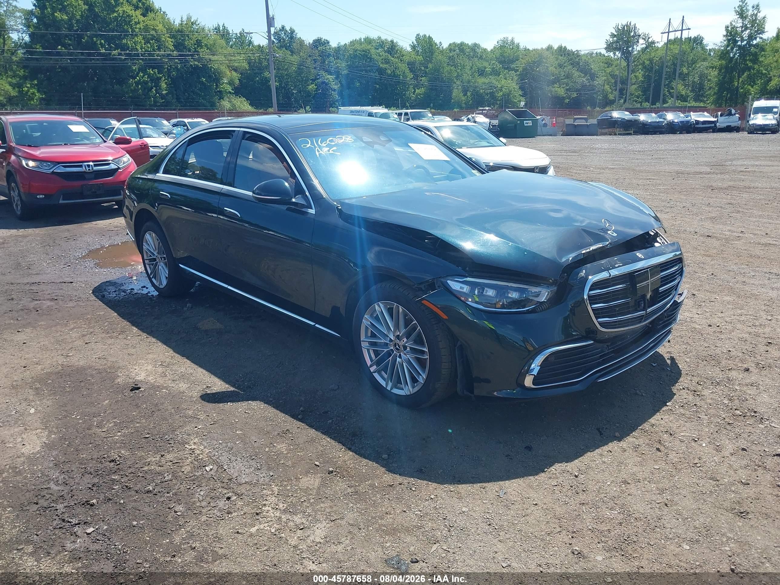2022 Mercedes-Benz S-Class VIN W1K6G7GB9NA154557 — IAAI salvage auction photo