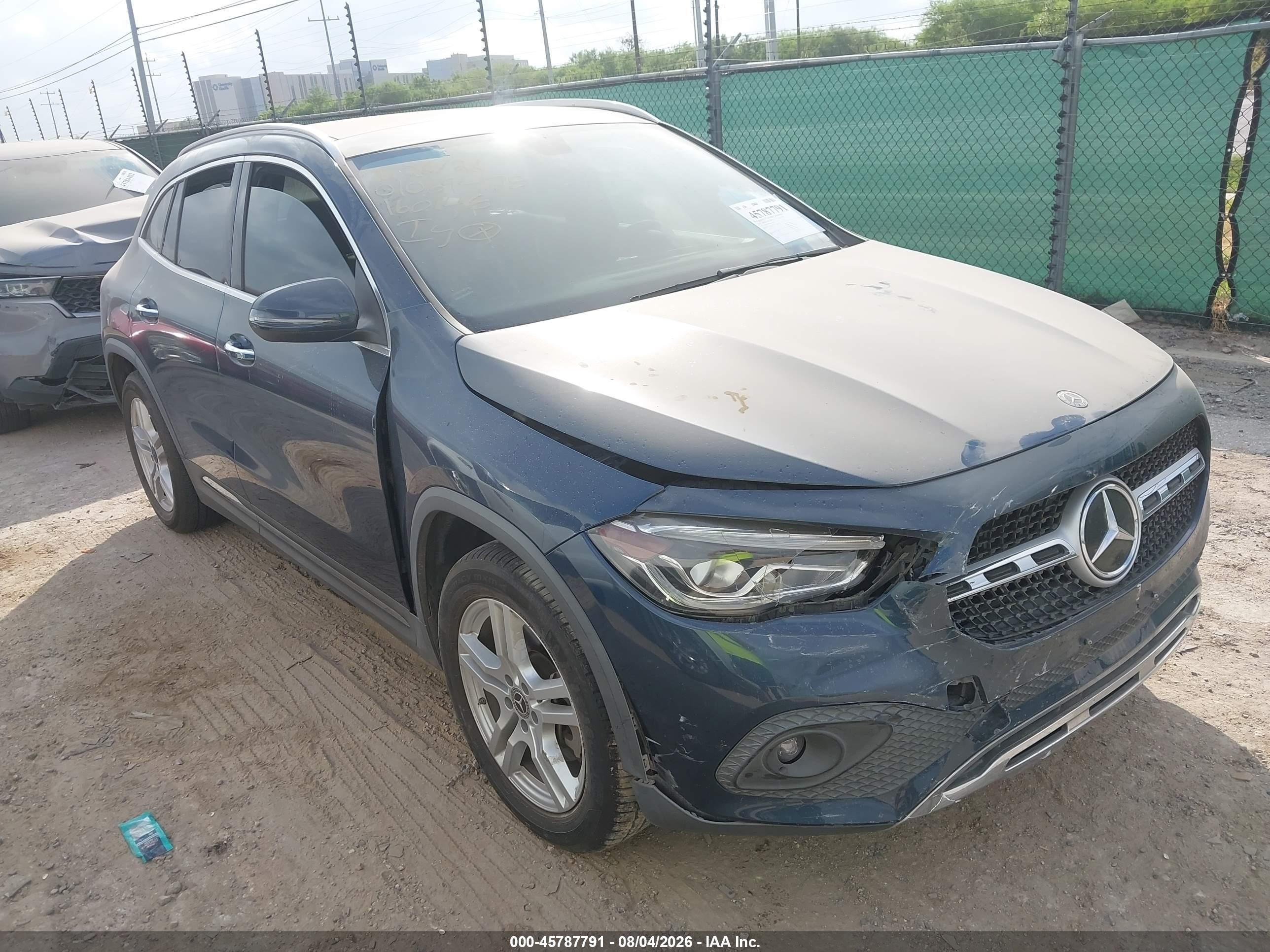 2021 Mercedes-Benz GLA-Class VIN W1N4N4GB4MJ160148 — IAAI salvage auction photo