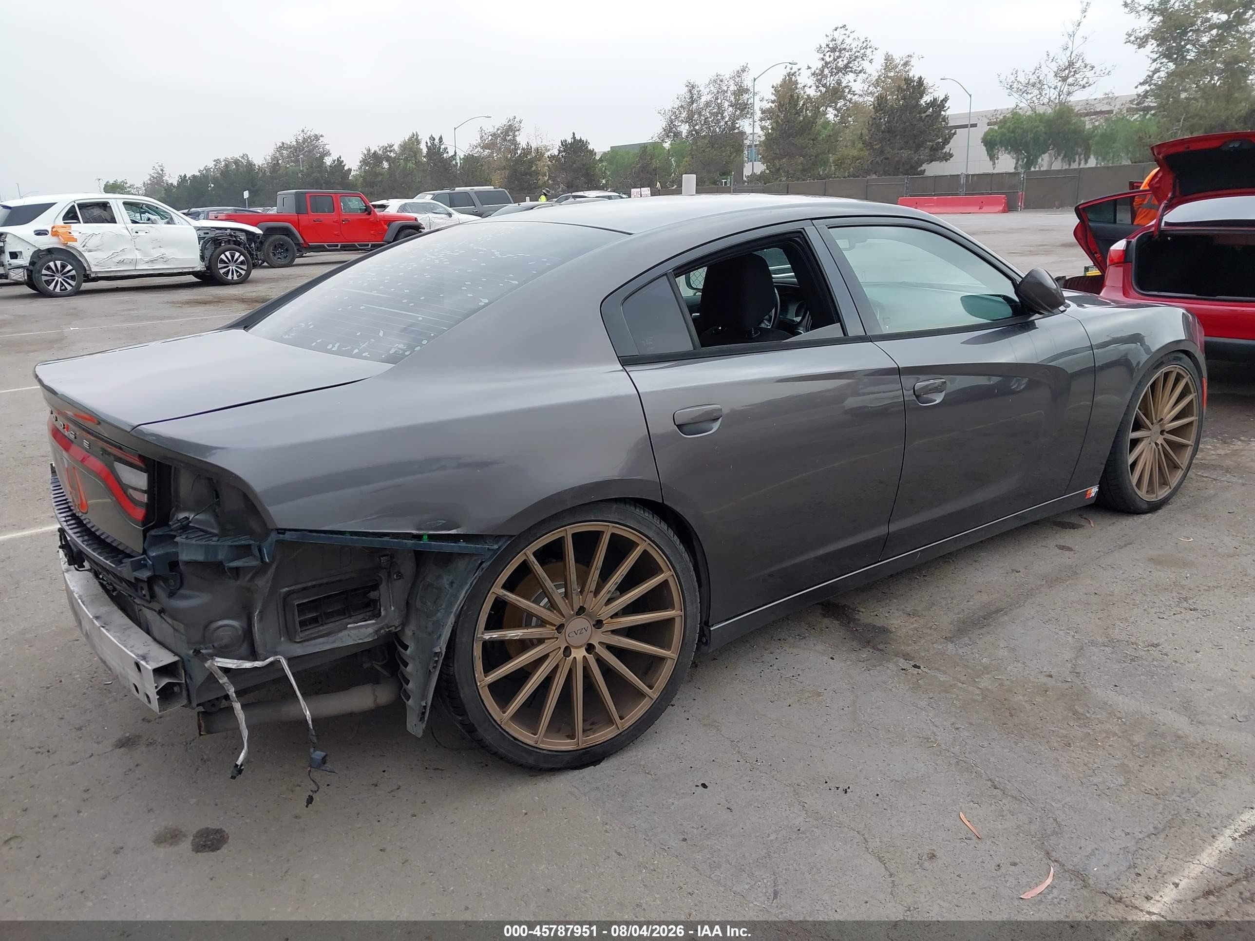 2015 Dodge Charger VIN 2C3CDXBG7FH826650 IAAI salvage auction — Rear End, Salvage (California), sold $2,100 on 2026-09-08 (photo 4)