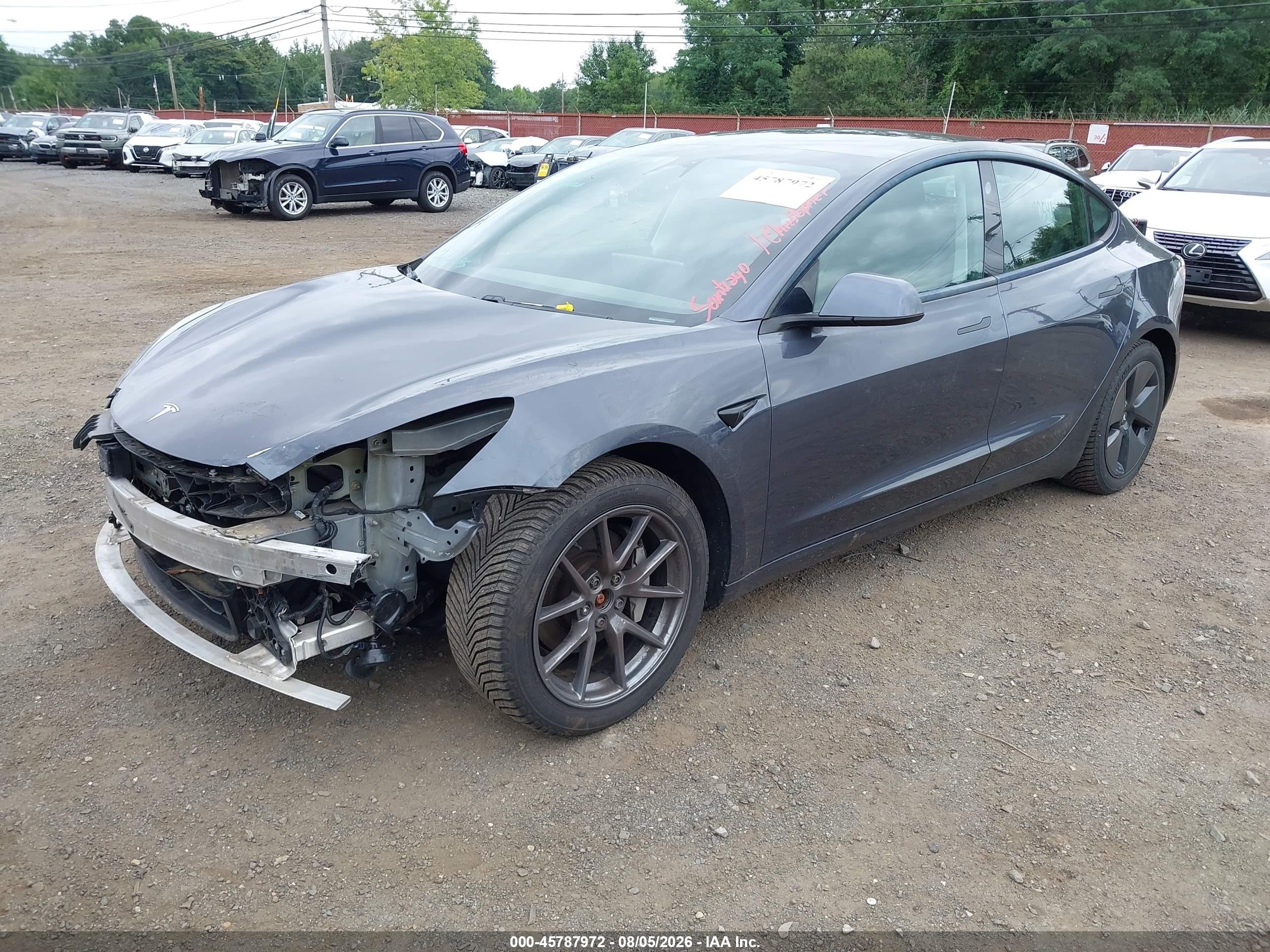 2021 Tesla Model 3 VIN 5YJ3E1EB8MF849119 IAAI salvage auction — Front End, Salvage (Idaho), sold $8,400 on 2026-08-31 (photo 2)