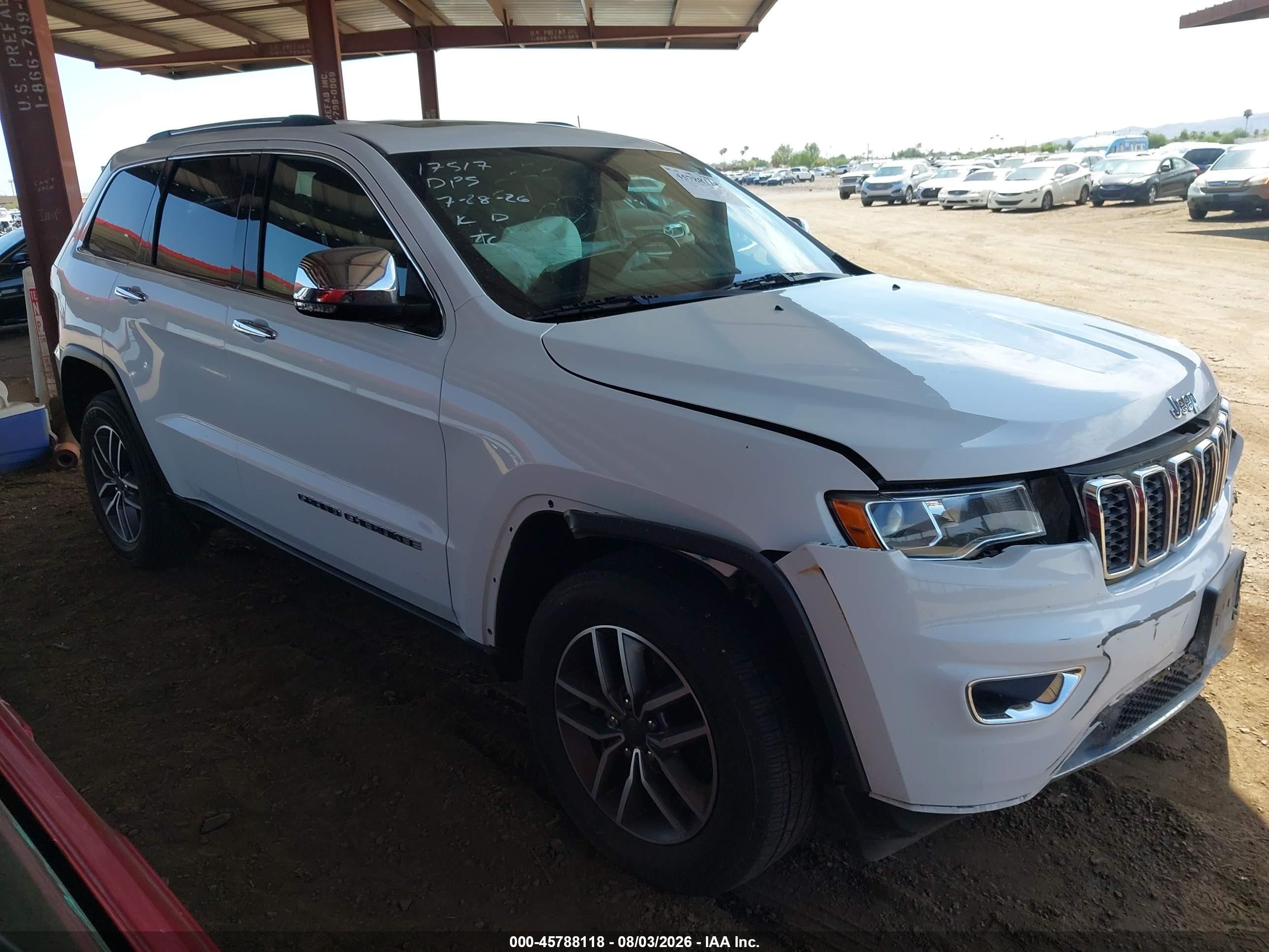 2021 Jeep Grand Cherokee VIN 1C4RJFBG2MC664760 — IAAI salvage auction photo