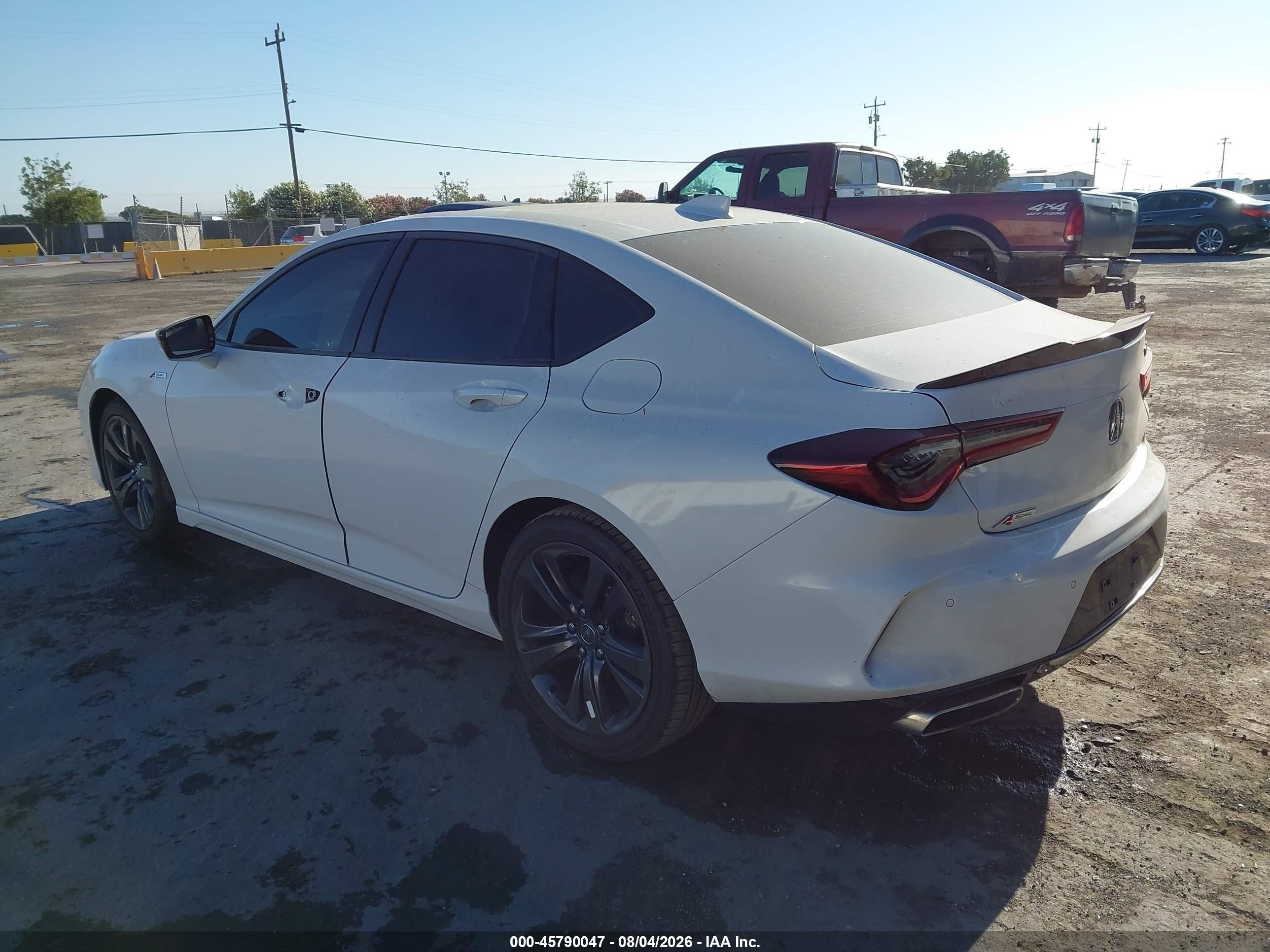 2021 Acura Tlx VIN 19UUB5F5XMA012878 IAAI salvage auction — Theft, Clear - Dealer Only (California), sold $17,550 on 2026-09-03 (photo 3)