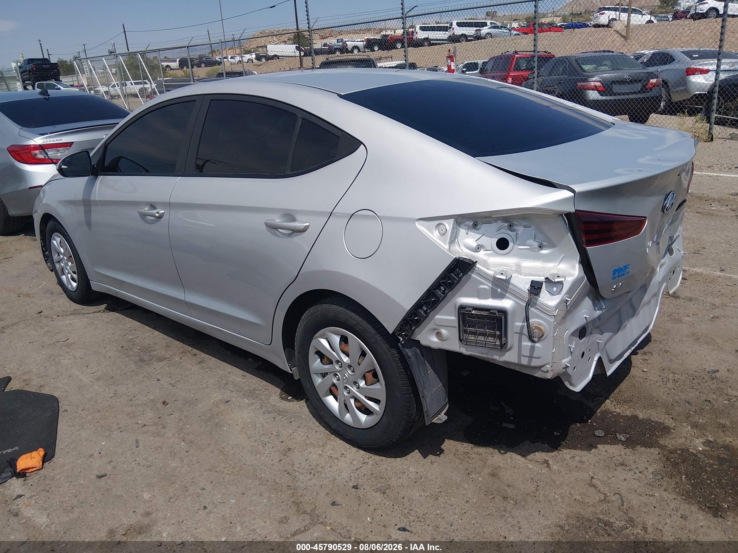 2019 Hyundai Elantra VIN 5NPD74LF5KH488856 IAAI salvage auction — Rear End, Salvage (New Mexico), sold $2,250 on 2026-09-07 (photo 3)