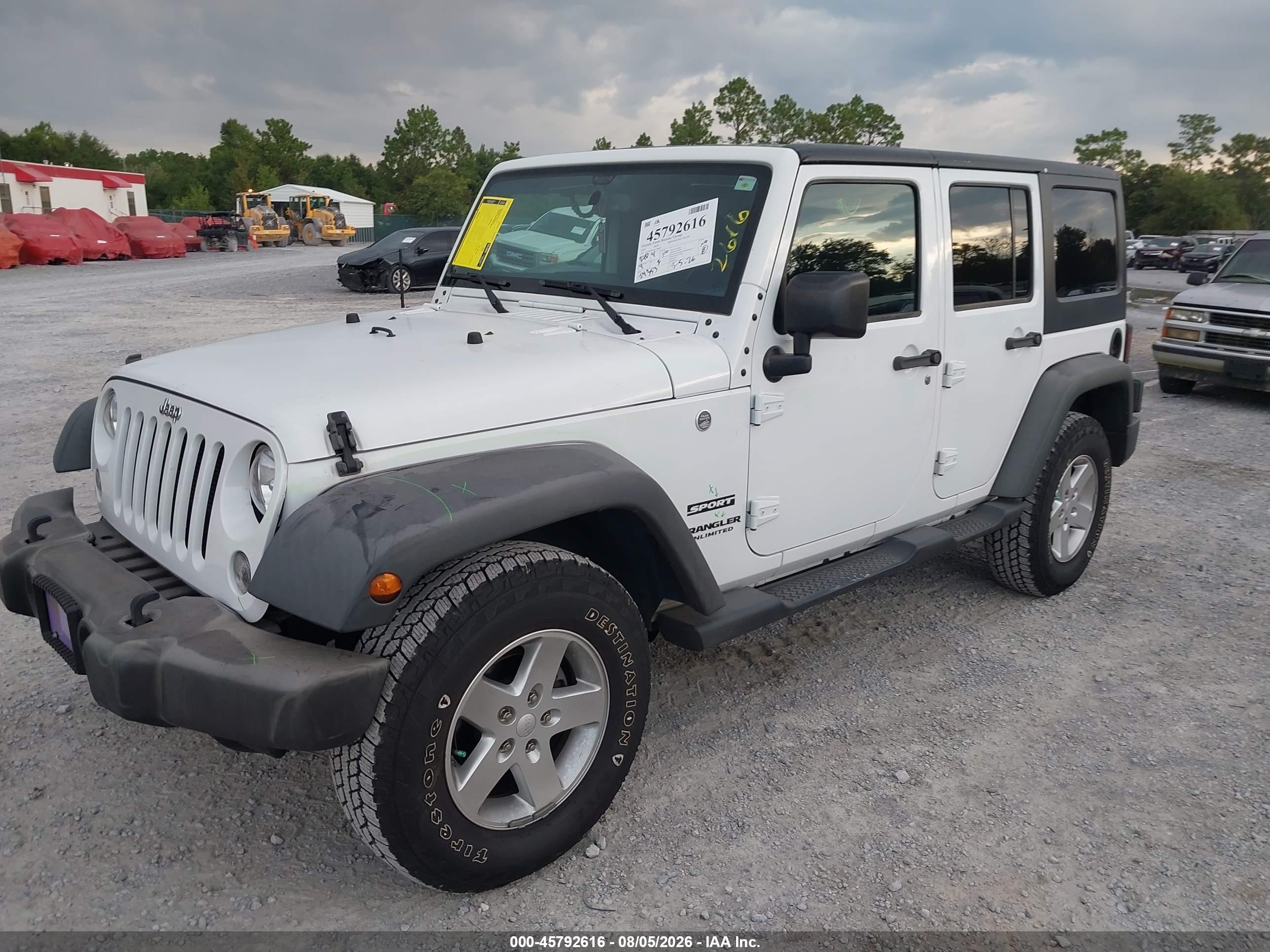 2016 Jeep Wrangler / VIN 1C4BJWDG0GL196983 IAAI salvage auction — Unknown, Rebuildable (Florida), sold $8,000 on 2026-09-03 (photo 2)