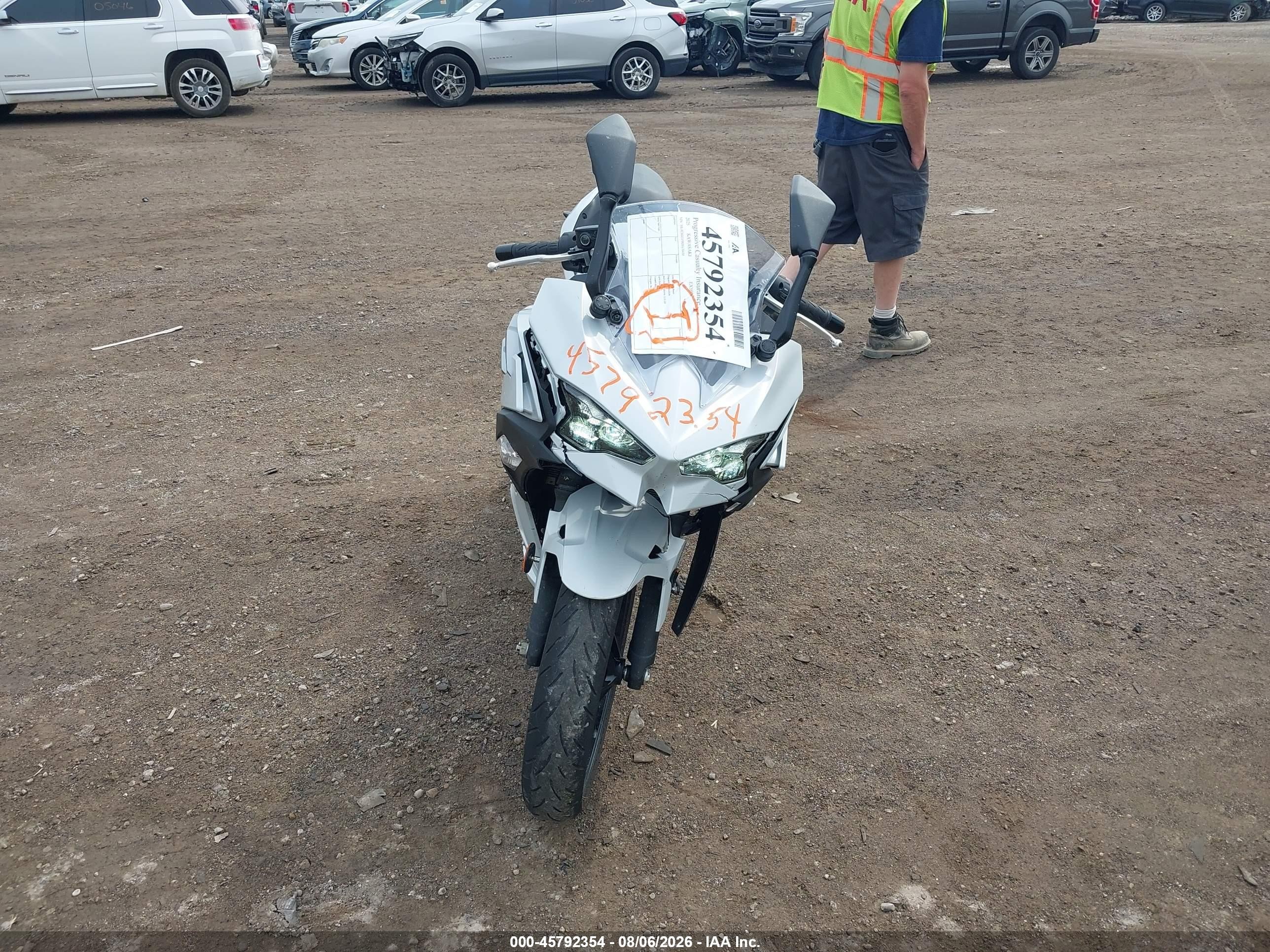 2025 Kawasaki Ninja VIN ML5EXGG19SDA70436 IAAI salvage auction — Front End, Scrap (Michigan), sold $600 on 2026-09-08 (photo 5)