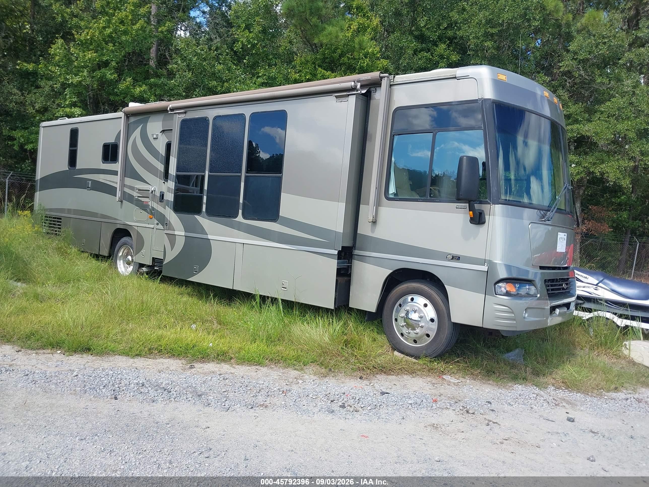 2004 Workhorse Custom Chassis Motorhome Chassis VIN 5B4MPA7G443394554 IAAI salvage auction — Side, Salvage (South Carolina), sold $1,500 on 2026-09-29 (photo 1)
