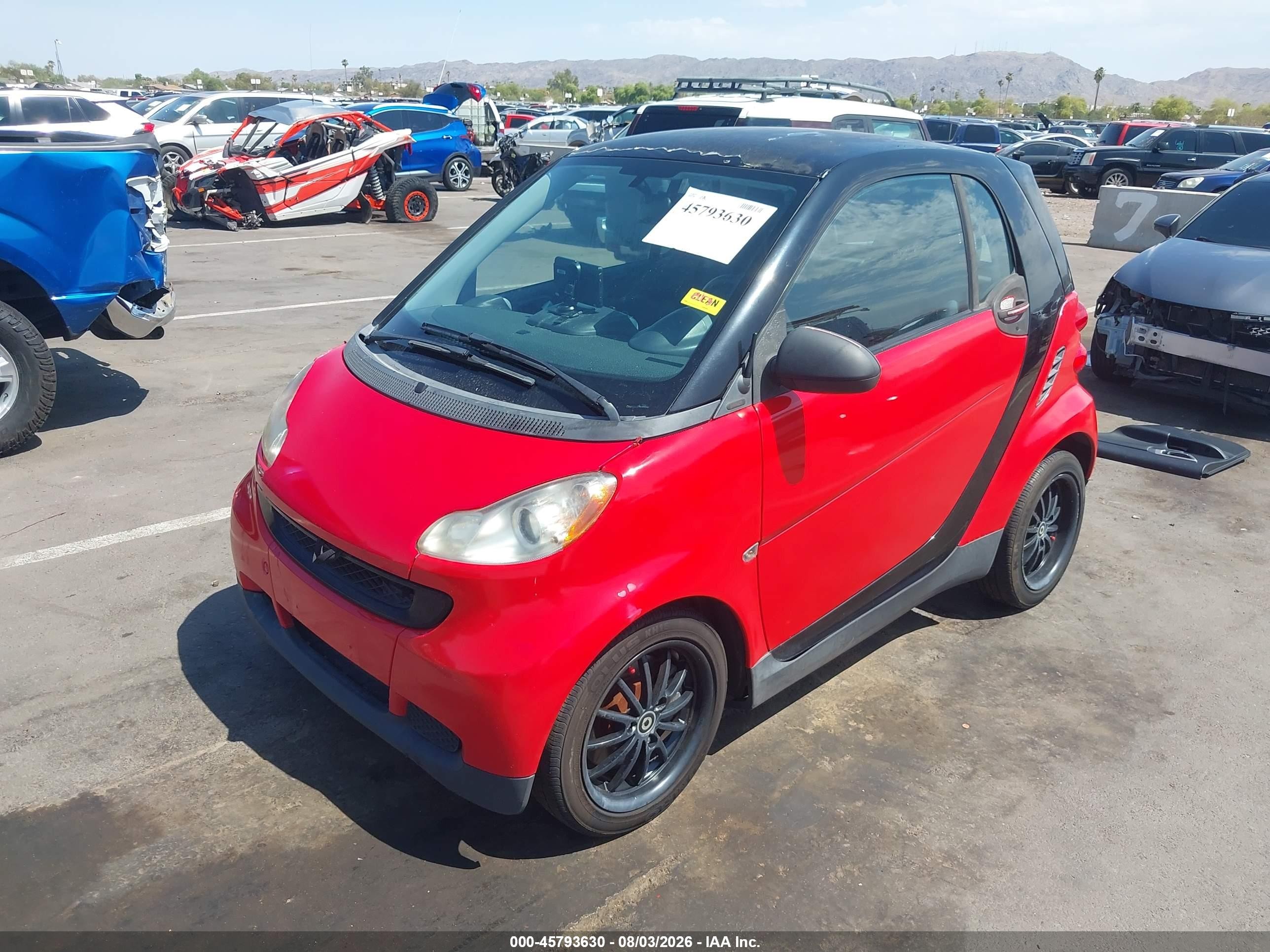 2009 Smart Fortwo VIN WMEEJ31X79K247356 IAAI salvage auction — Rear End, Salvage (Arizona), sold $850 on 2026-09-13 (photo 2)