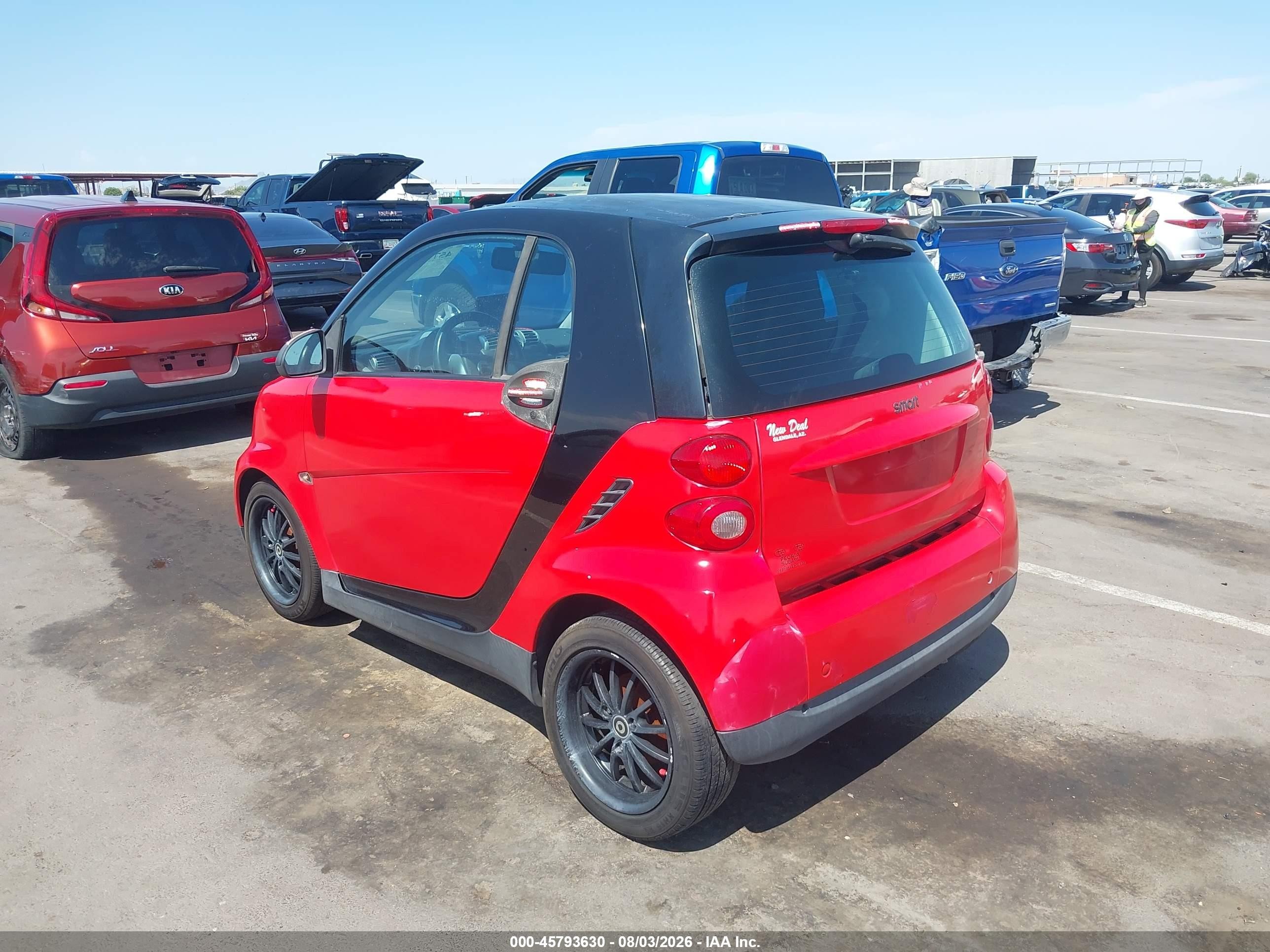 2009 Smart Fortwo VIN WMEEJ31X79K247356 IAAI salvage auction — Rear End, Salvage (Arizona), sold $850 on 2026-09-13 (photo 3)