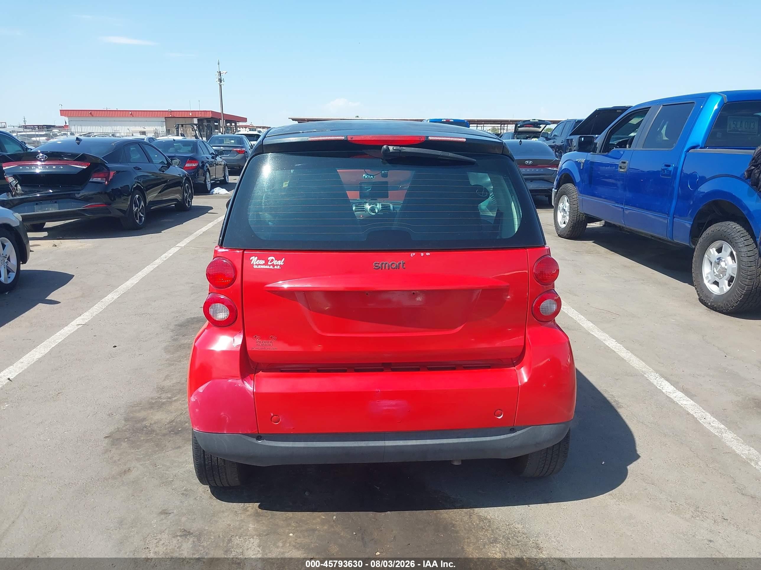 2009 Smart Fortwo VIN WMEEJ31X79K247356 IAAI salvage auction — Rear End, Salvage (Arizona), sold $850 on 2026-09-13 (photo 6)
