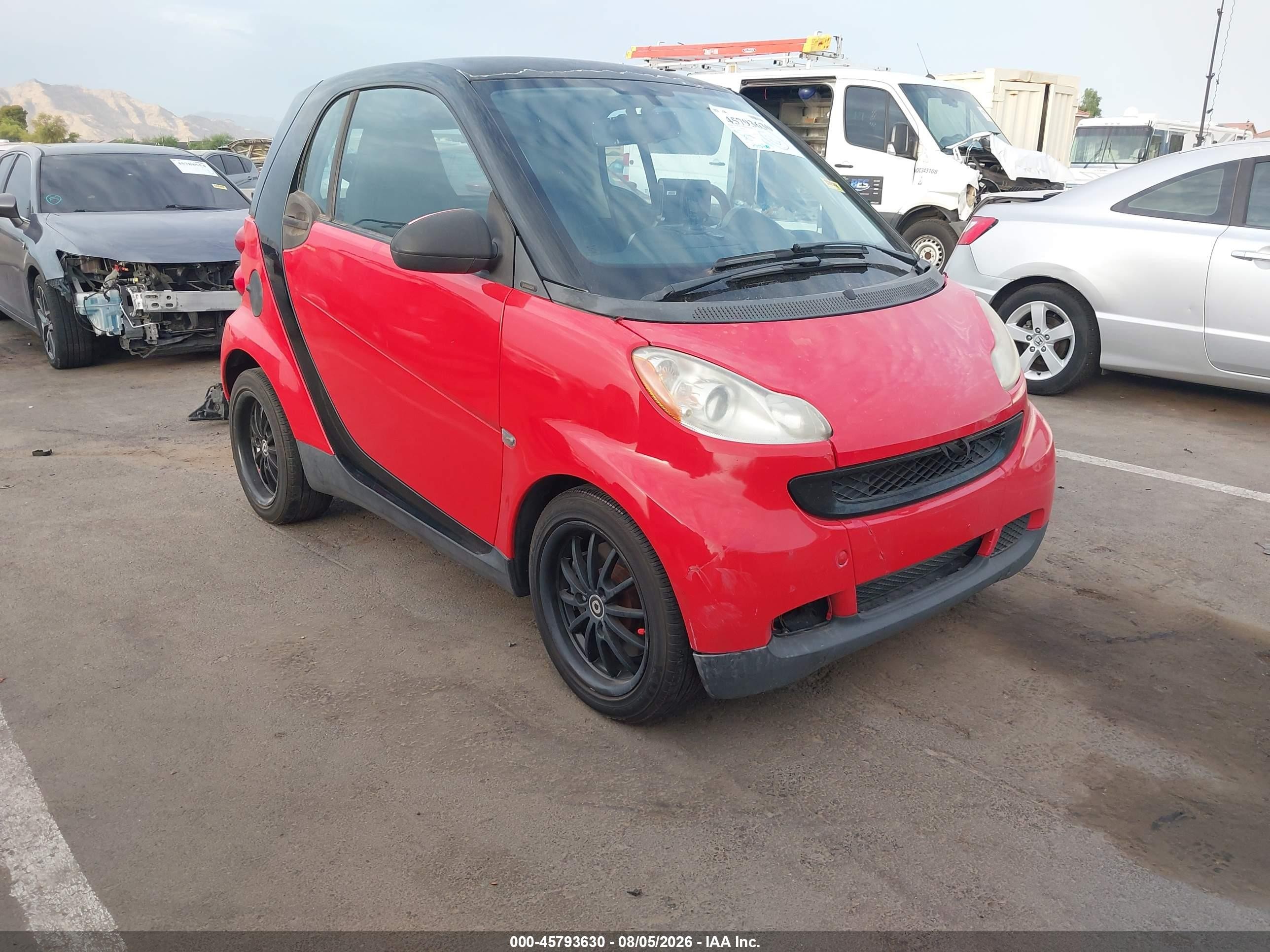 2009 Smart Fortwo VIN WMEEJ31X79K247356 IAAI salvage auction — Rear End, Salvage (Arizona), sold $850 on 2026-09-13 (photo 1)