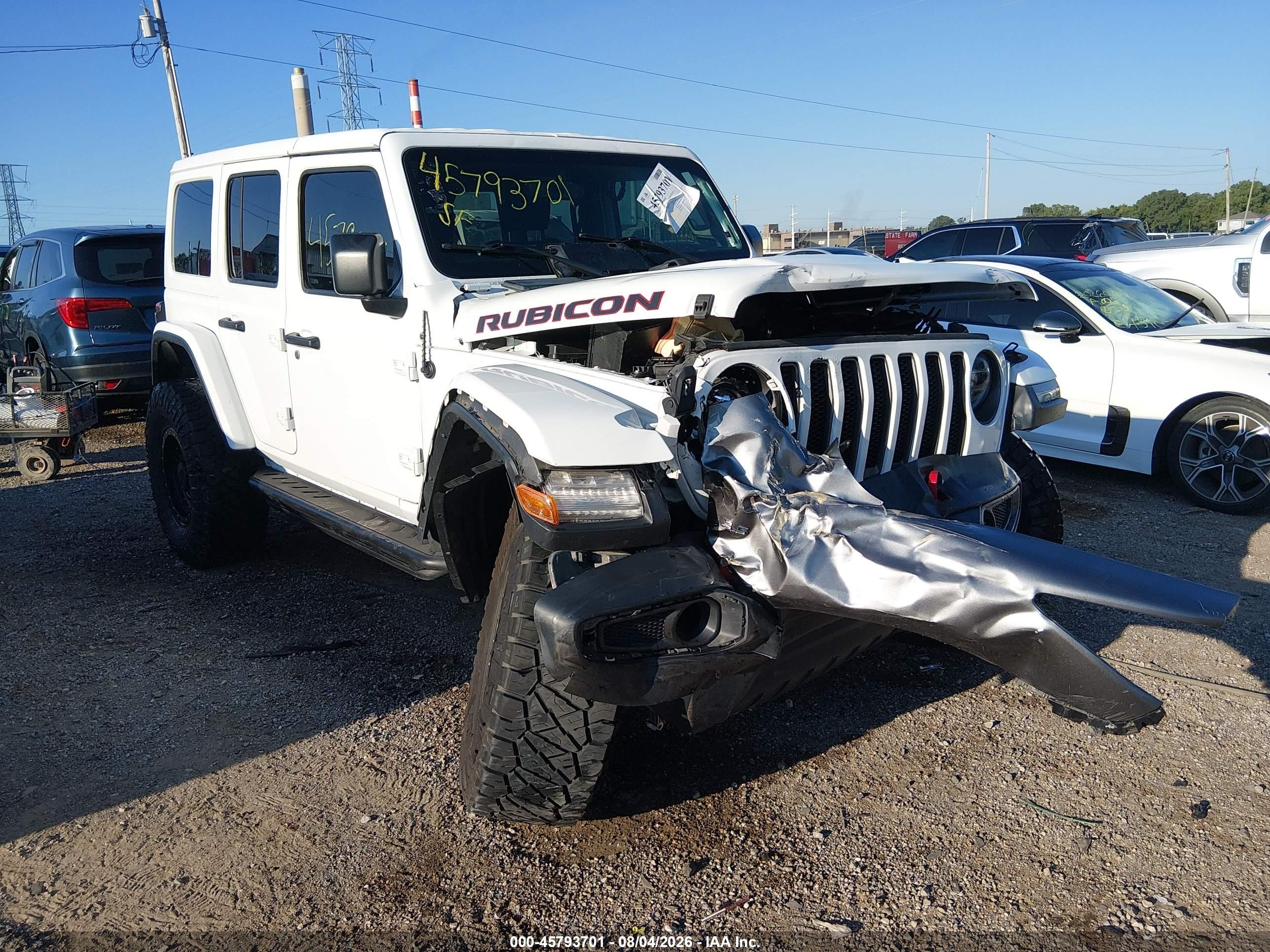 2019 Jeep Wrangler Unlimited VIN 1C4HJXFG0KW580962 — IAAI salvage auction photo