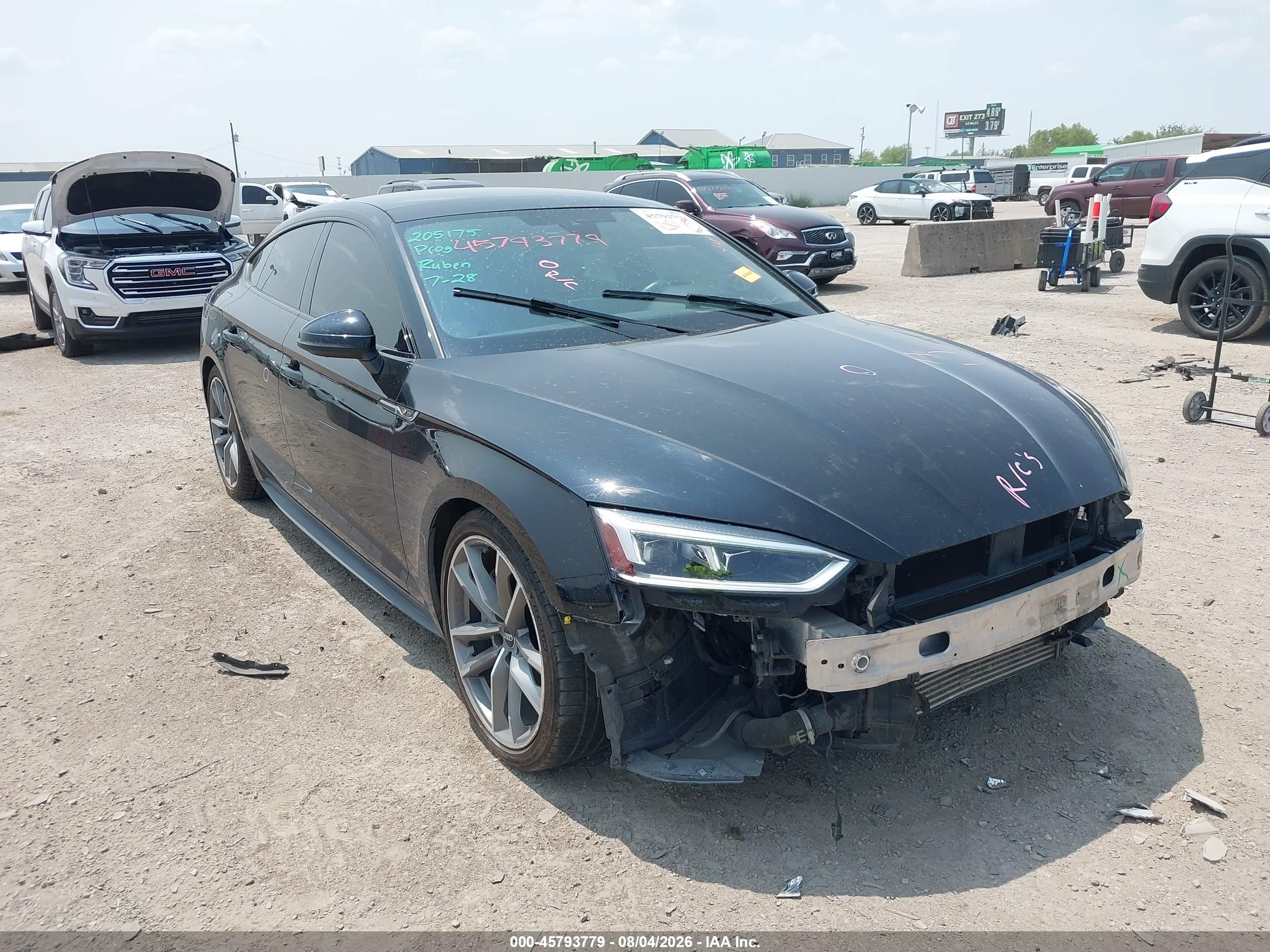 2019 Audi A5 VIN WAUFNCF50KA052366 — IAAI salvage auction photo