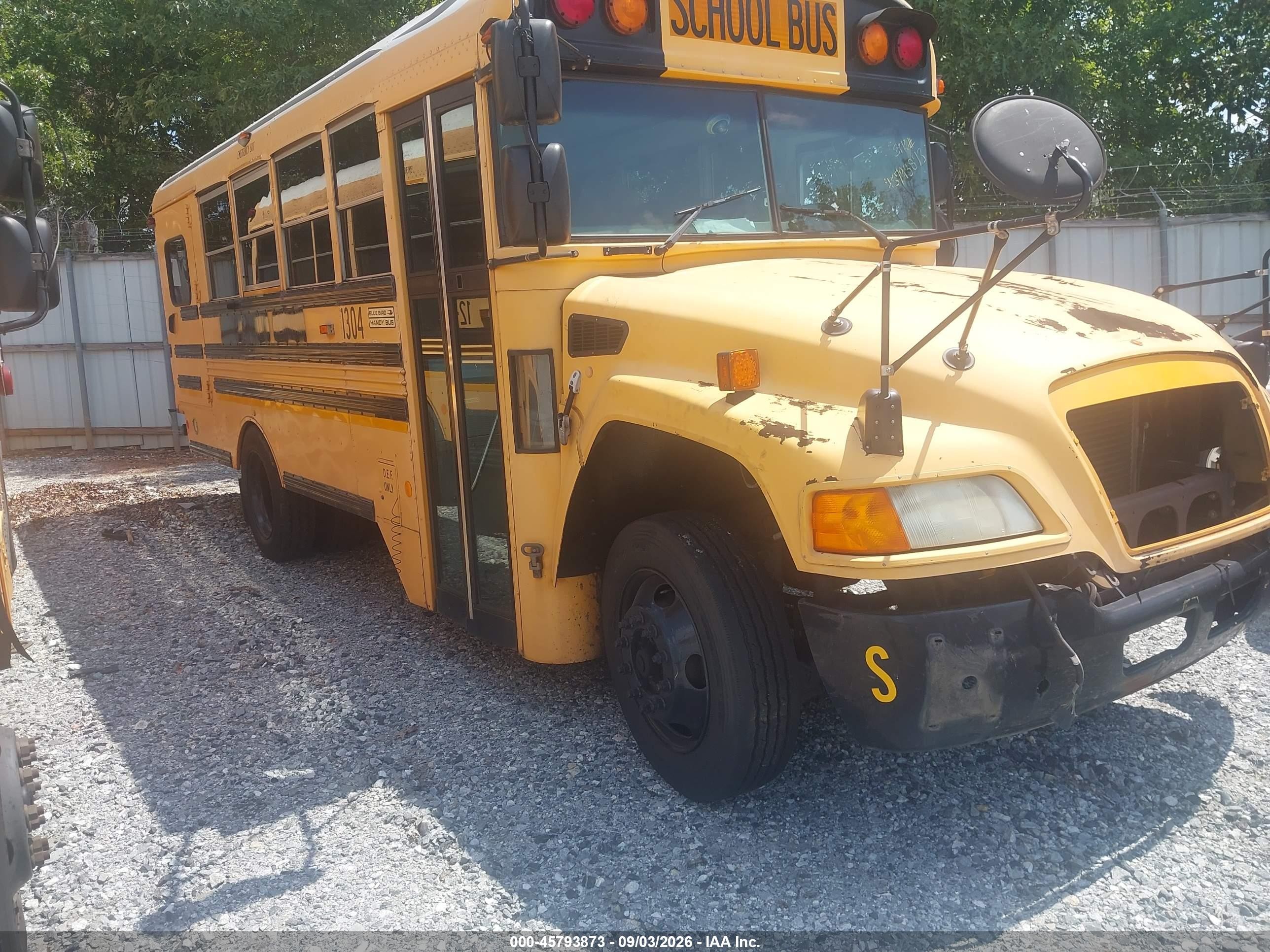 2011 Blue Bird School Bus / Transit Bus VIN 1BAKACPH9BF280014 IAAI salvage auction — Normal Wear, Clear (Georgia), sold $725 on 2026-09-30 (photo 1)