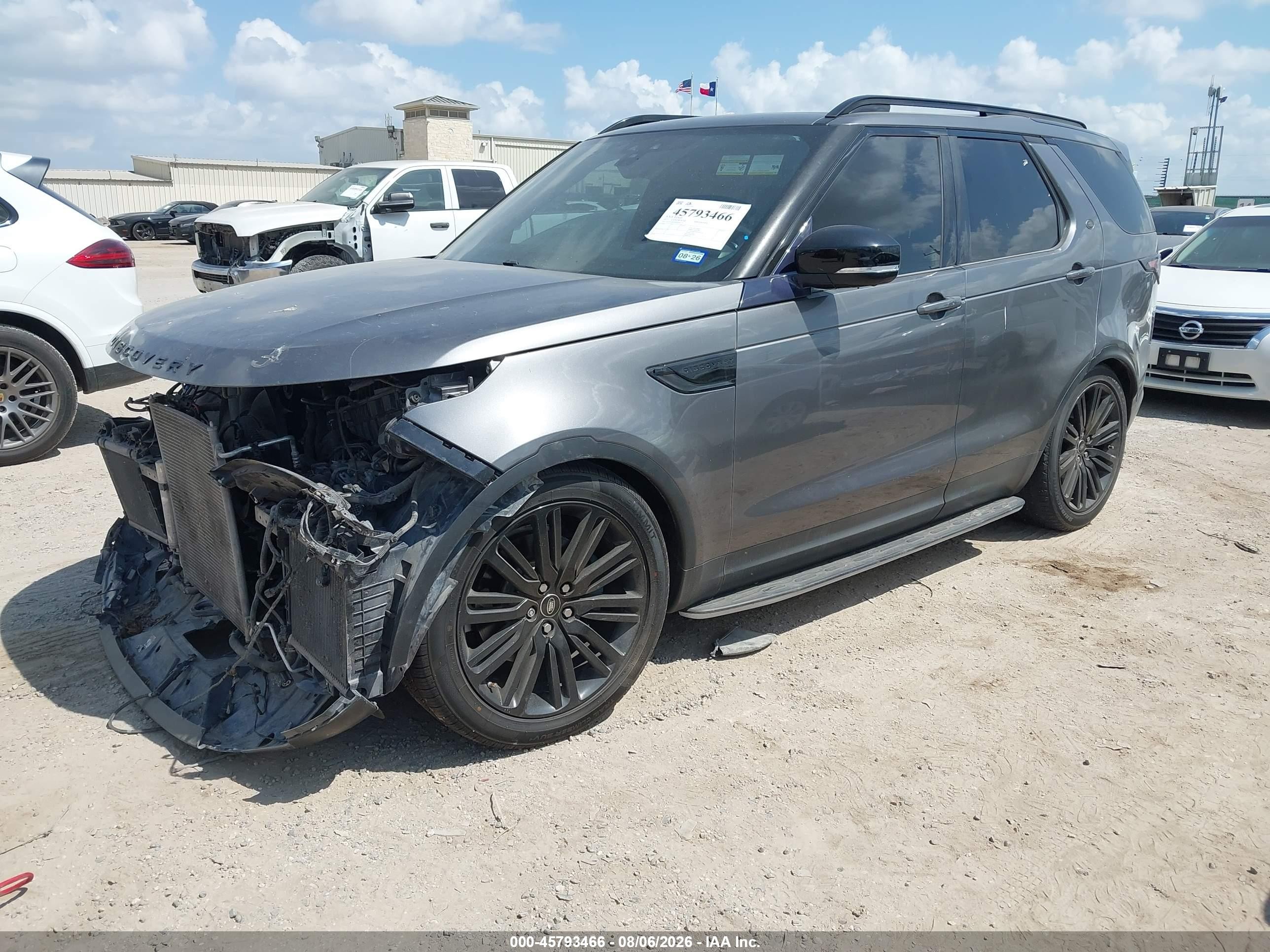 2017 Land rover Discovery VIN SALRHBBV6HA026119 IAAI salvage auction — Front End, Salvage (Texas), sold $3,800 on 2026-09-06 (photo 2)