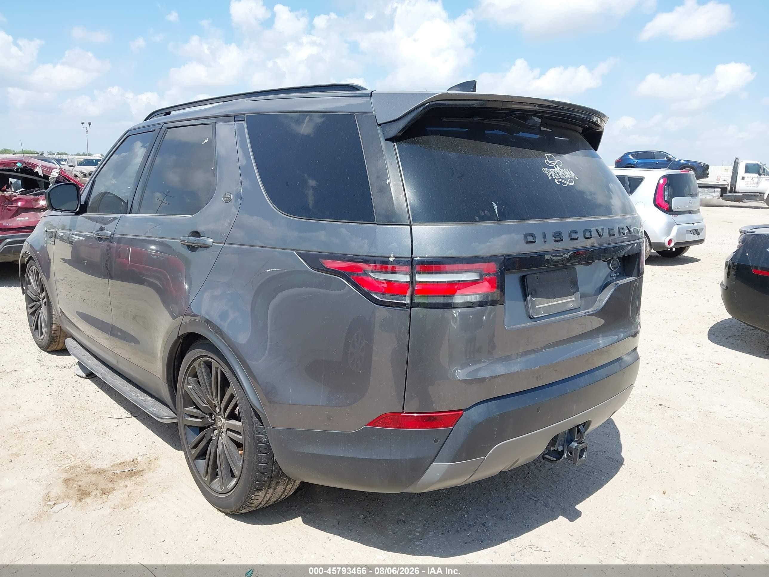 2017 Land rover Discovery VIN SALRHBBV6HA026119 IAAI salvage auction — Front End, Salvage (Texas), sold $3,800 on 2026-09-06 (photo 3)