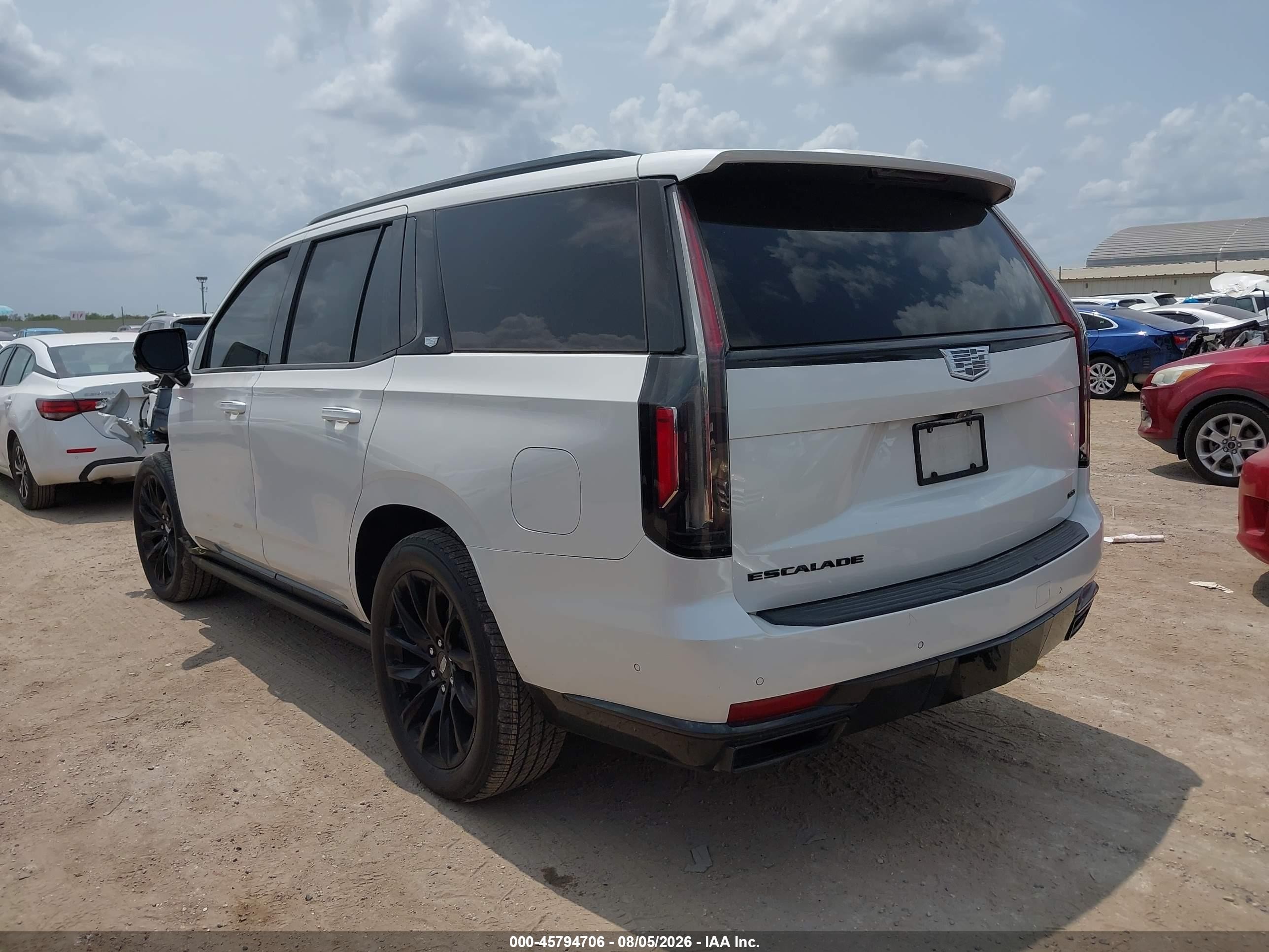 2021 Cadillac Escalade VIN 1GYS3FKL3MR207441 IAAI salvage auction — Front End, Salvage (Texas), sold $23,900 on 2026-08-20 (photo 3)