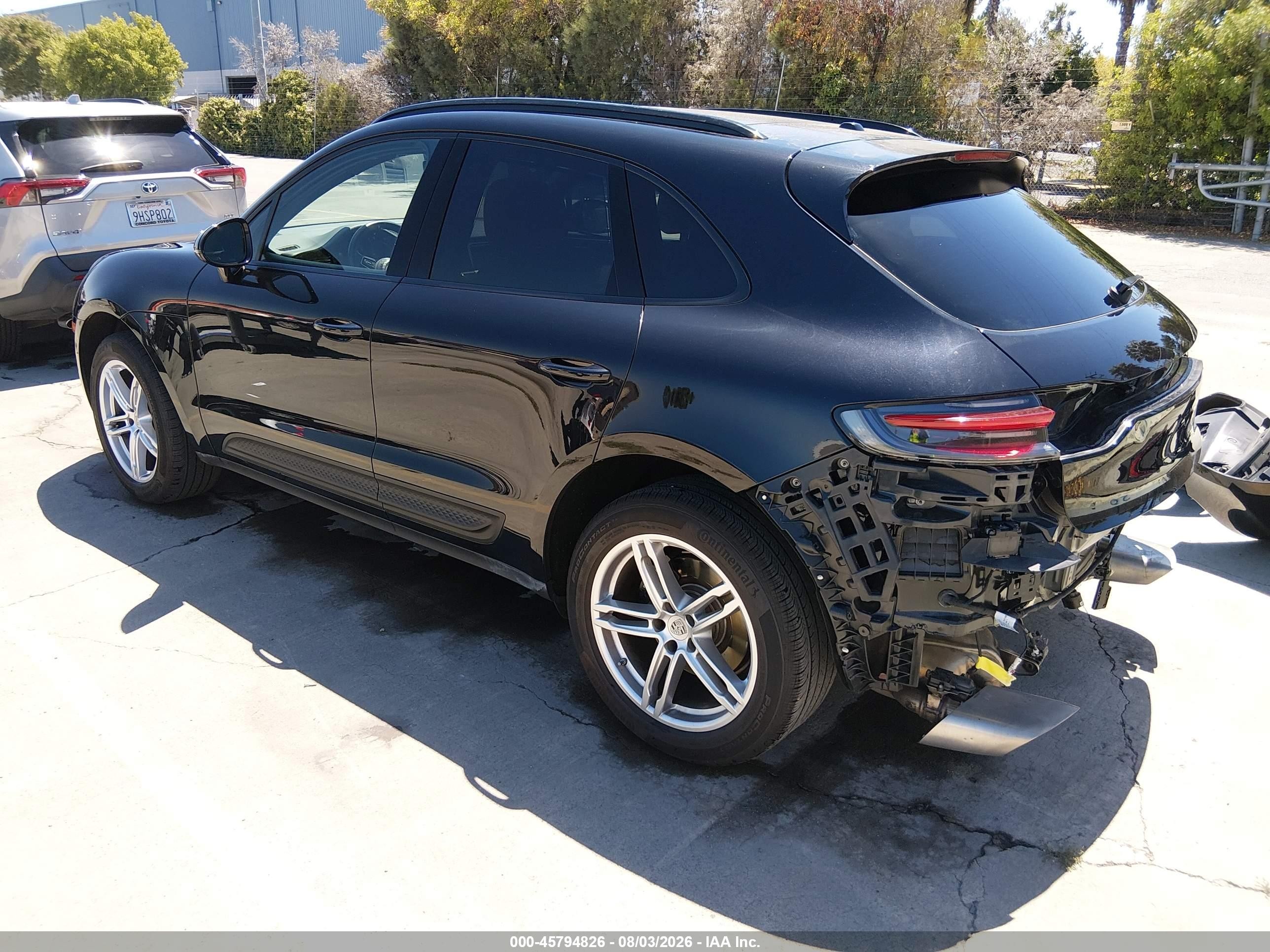 2024 Porsche Macan VIN WP1AA2A53RLB16469 IAAI salvage auction — Rear End, Salvage (California), sold $27,850 on 2026-08-17 (photo 3)
