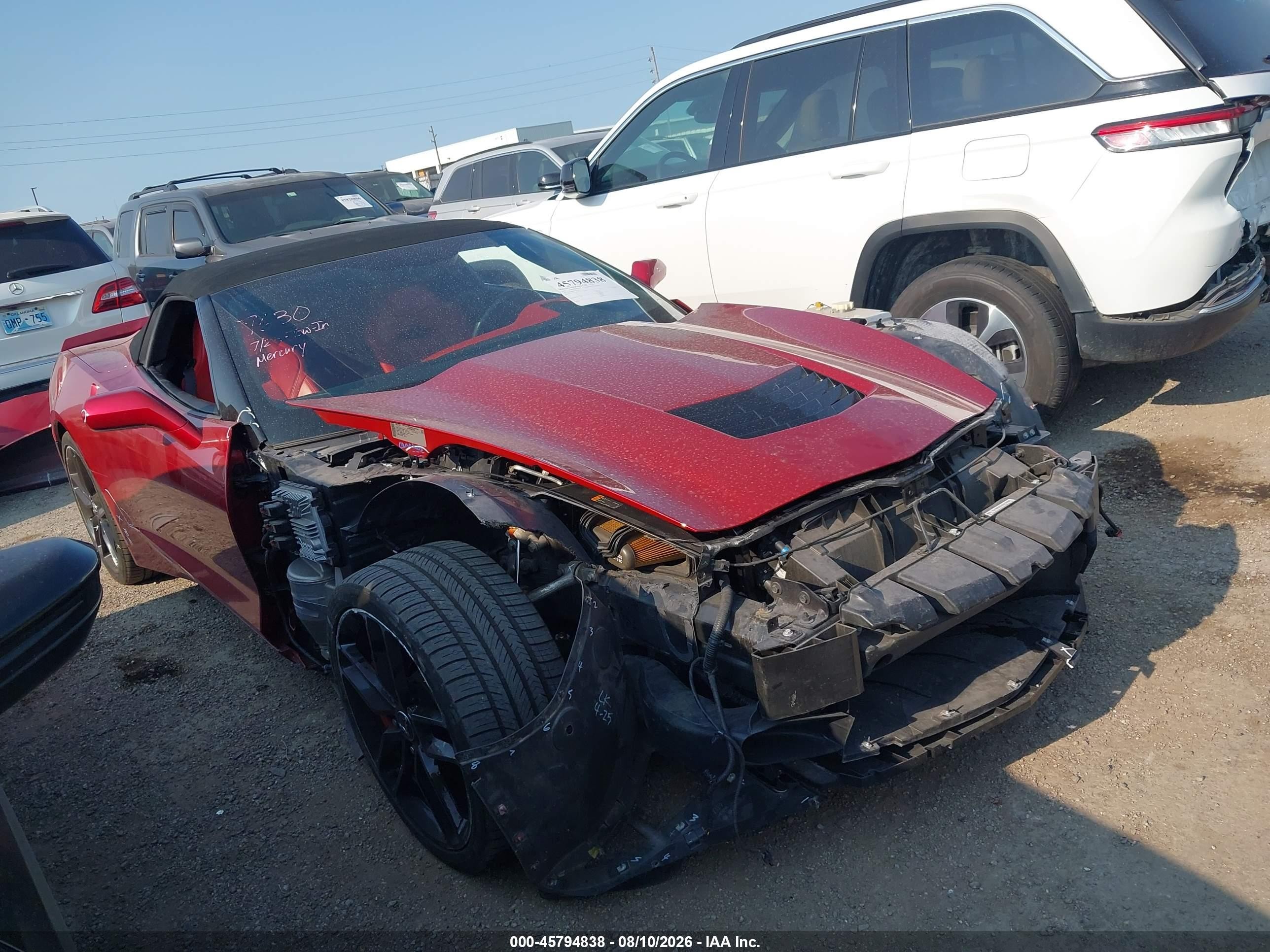 2014 Chevrolet Corvette Stingray VIN 1G1YM3D74E5124159 — IAAI salvage auction photo