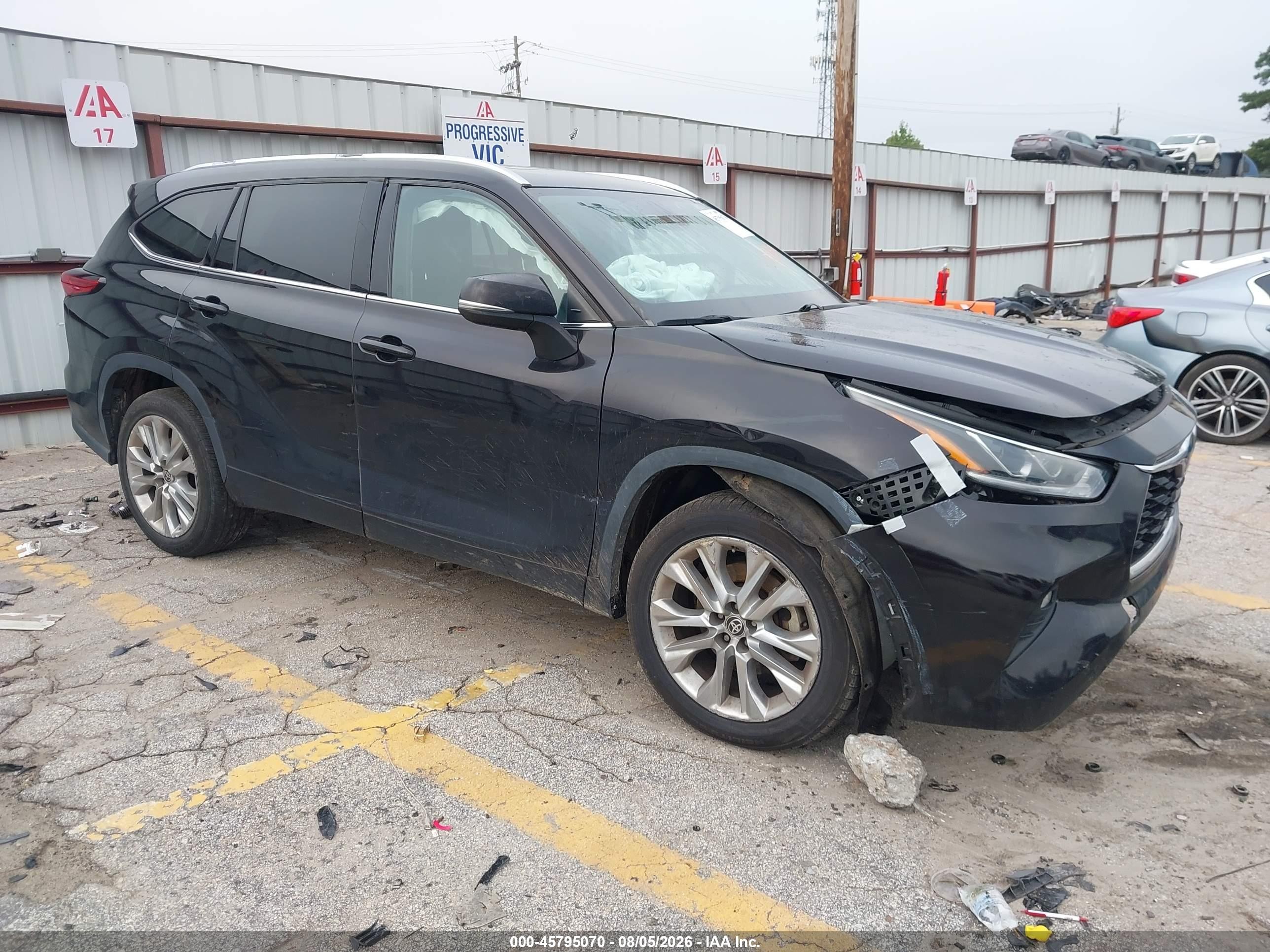2022 Toyota Highlander Hybrid VIN 5TDYARAH2NS013264 — IAAI salvage auction photo