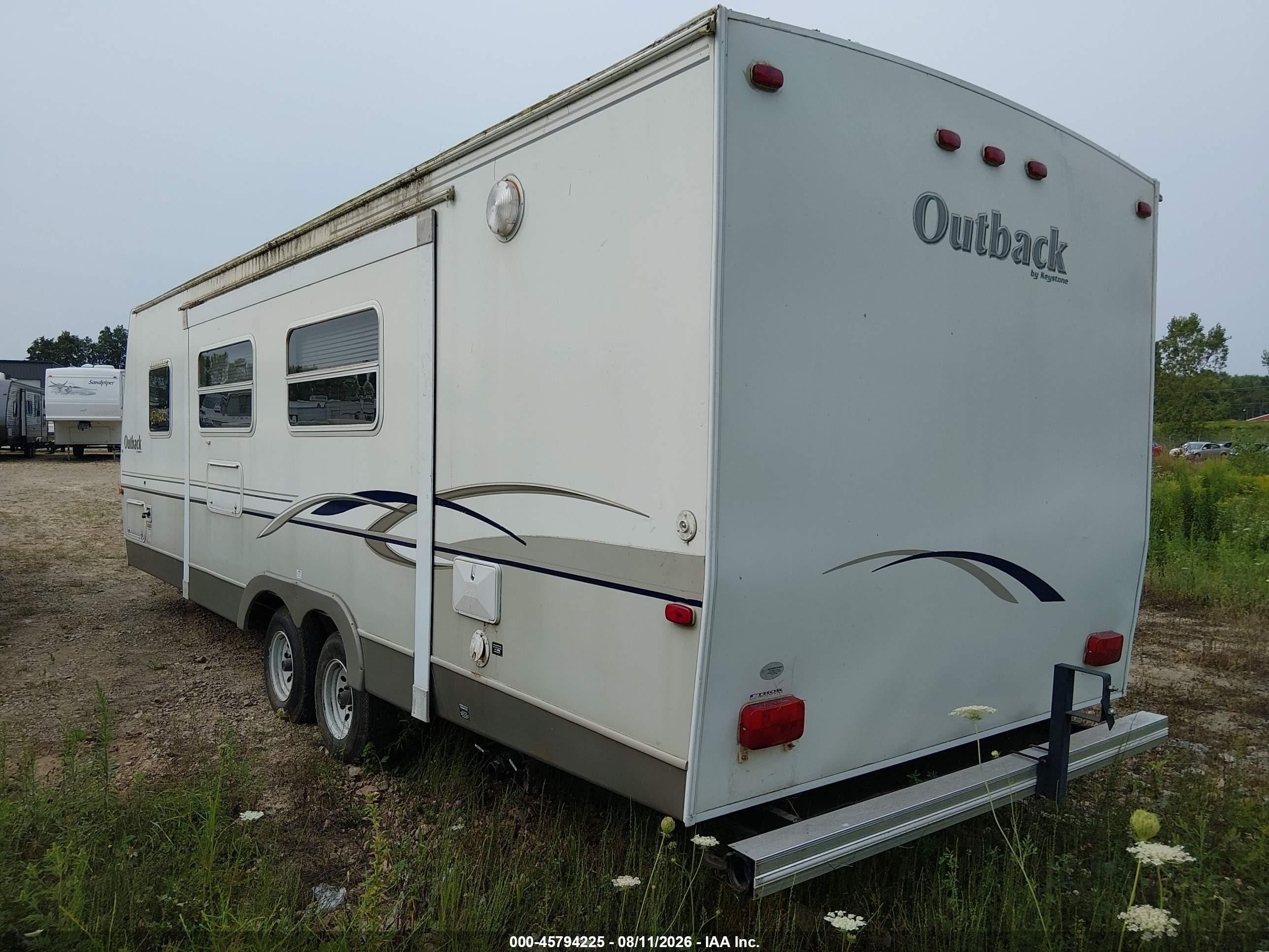 2005 Keystone Rv Outback VIN 4YDT28B245G912274 IAAI salvage auction — Top/Roof, Clear (Wisconsin), sold $25 on 2026-09-16 (photo 3)