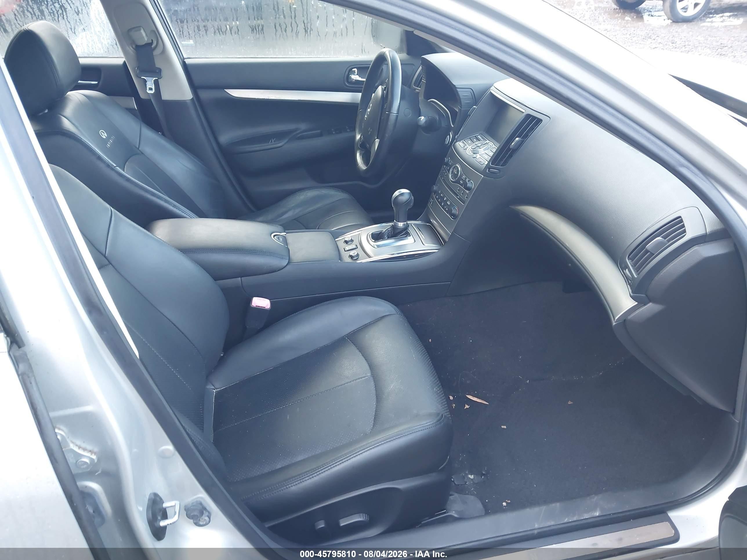 2011 Infiniti G25 VIN JN1DV6AR3BM650829 IAAI salvage auction — Normal Wear, Clear (South Carolina), sold $525 on 2026-09-09 (photo 5)