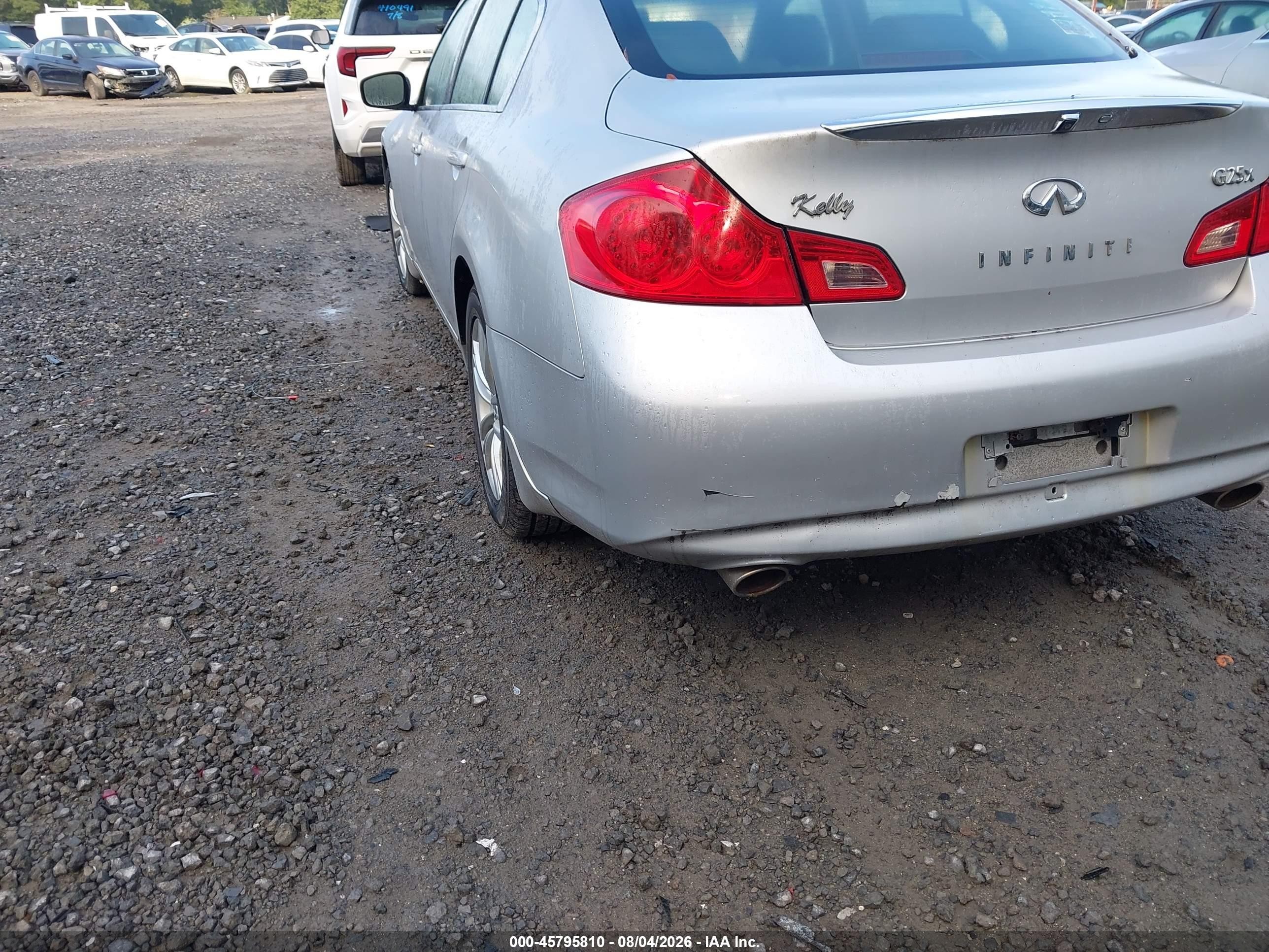 2011 Infiniti G25 VIN JN1DV6AR3BM650829 IAAI salvage auction — Normal Wear, Clear (South Carolina), sold $525 on 2026-09-09 (photo 6)
