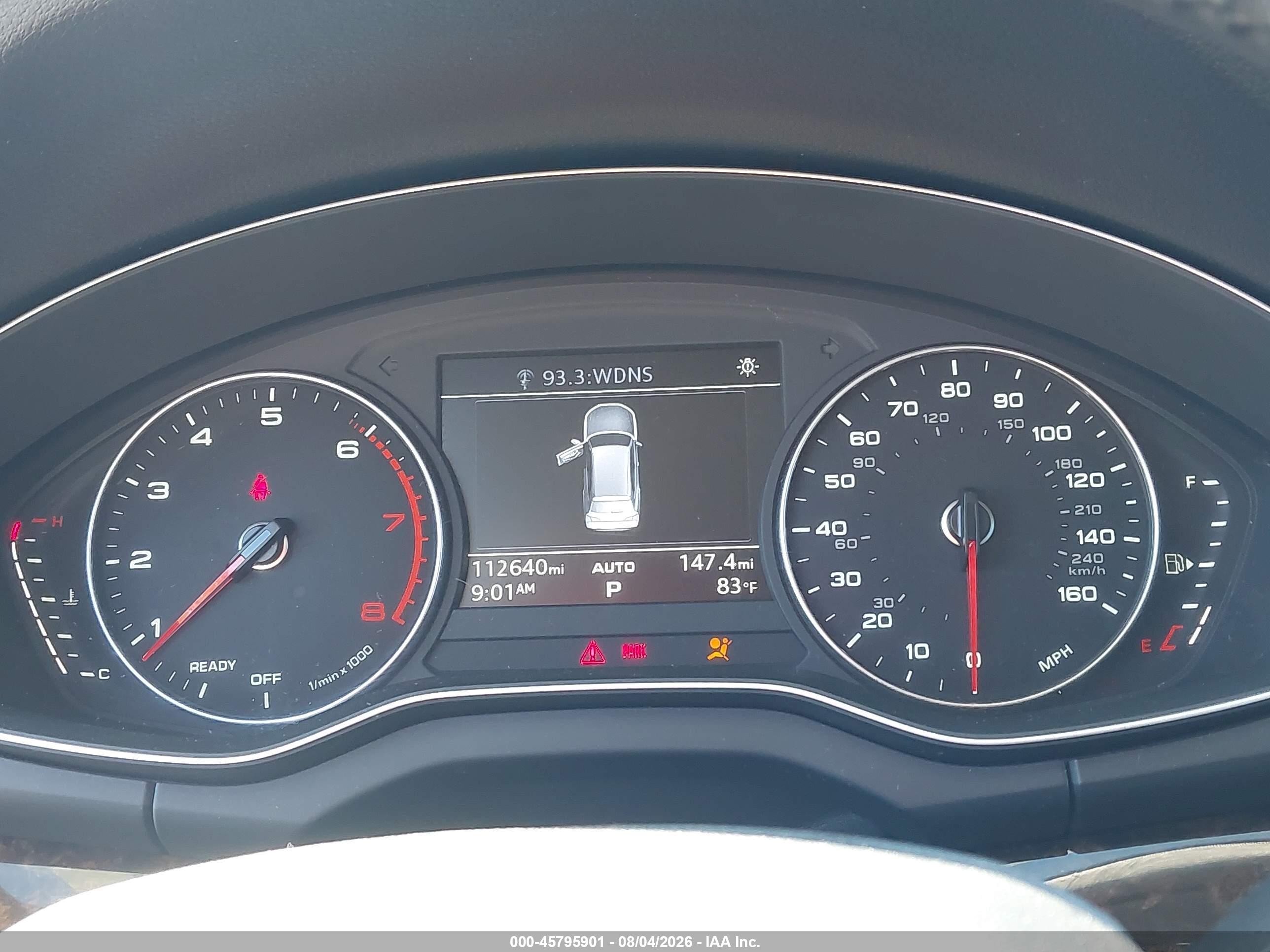2018 Audi Q5 VIN WA1ANAFY0J2037767 IAAI salvage auction — Front & Rear, Salvage (Kentucky), sold $550 on 2026-09-02 (photo 7)