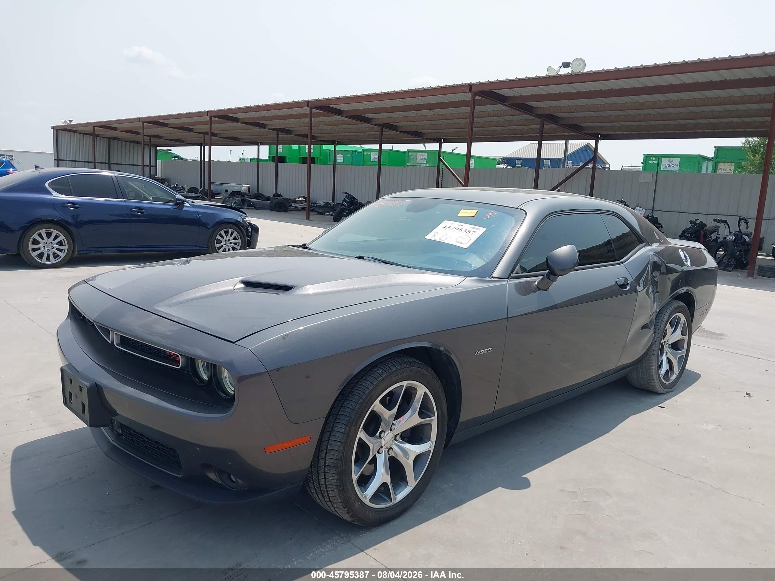 2016 Dodge Challenger VIN 2C3CDZBT1GH137990 IAAI salvage auction — Side, Original (Texas), sold $10,900 on 2026-10-08 (photo 2)